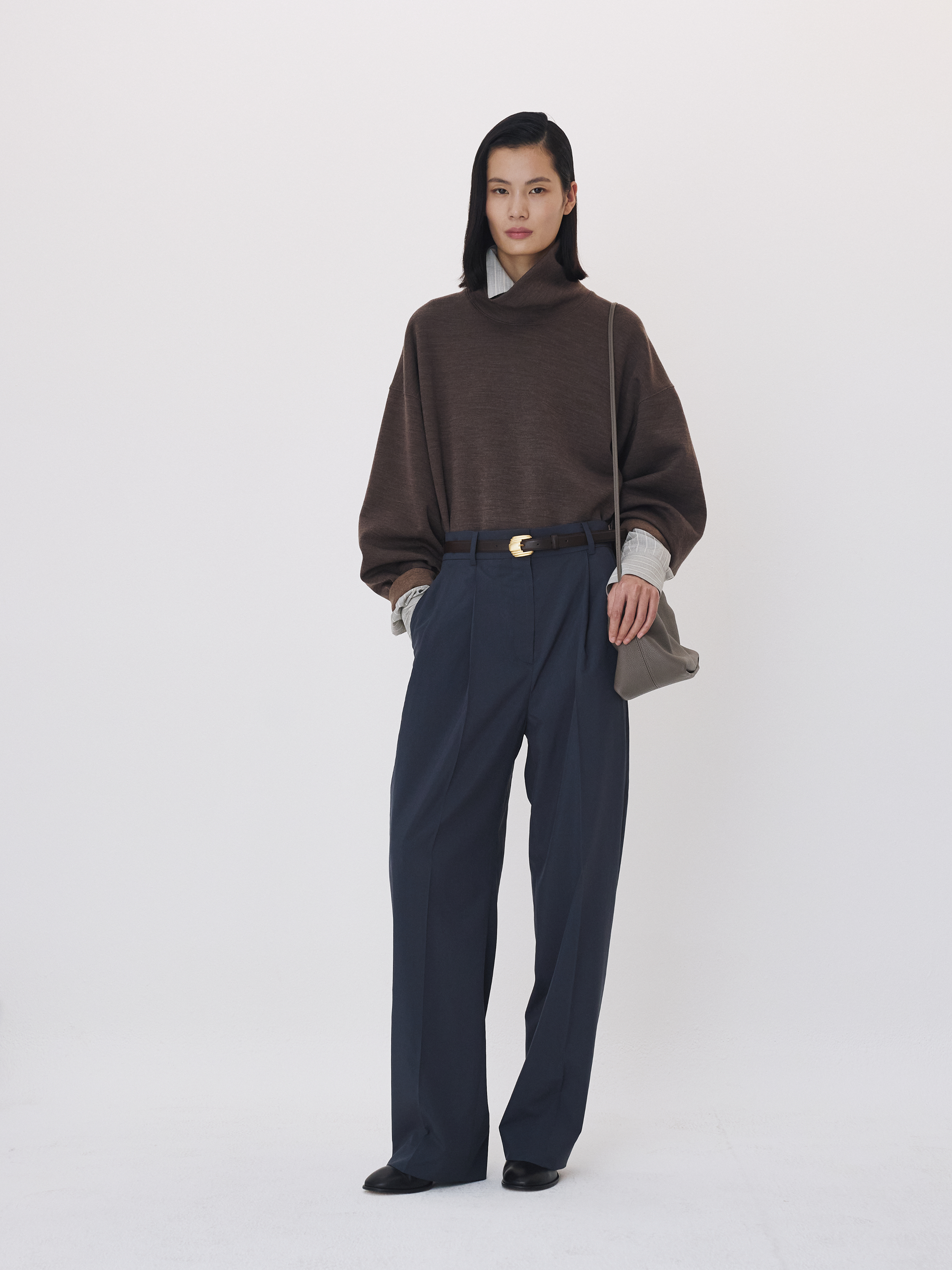Lightweight Tuck Pants (Charcoal Grey)
