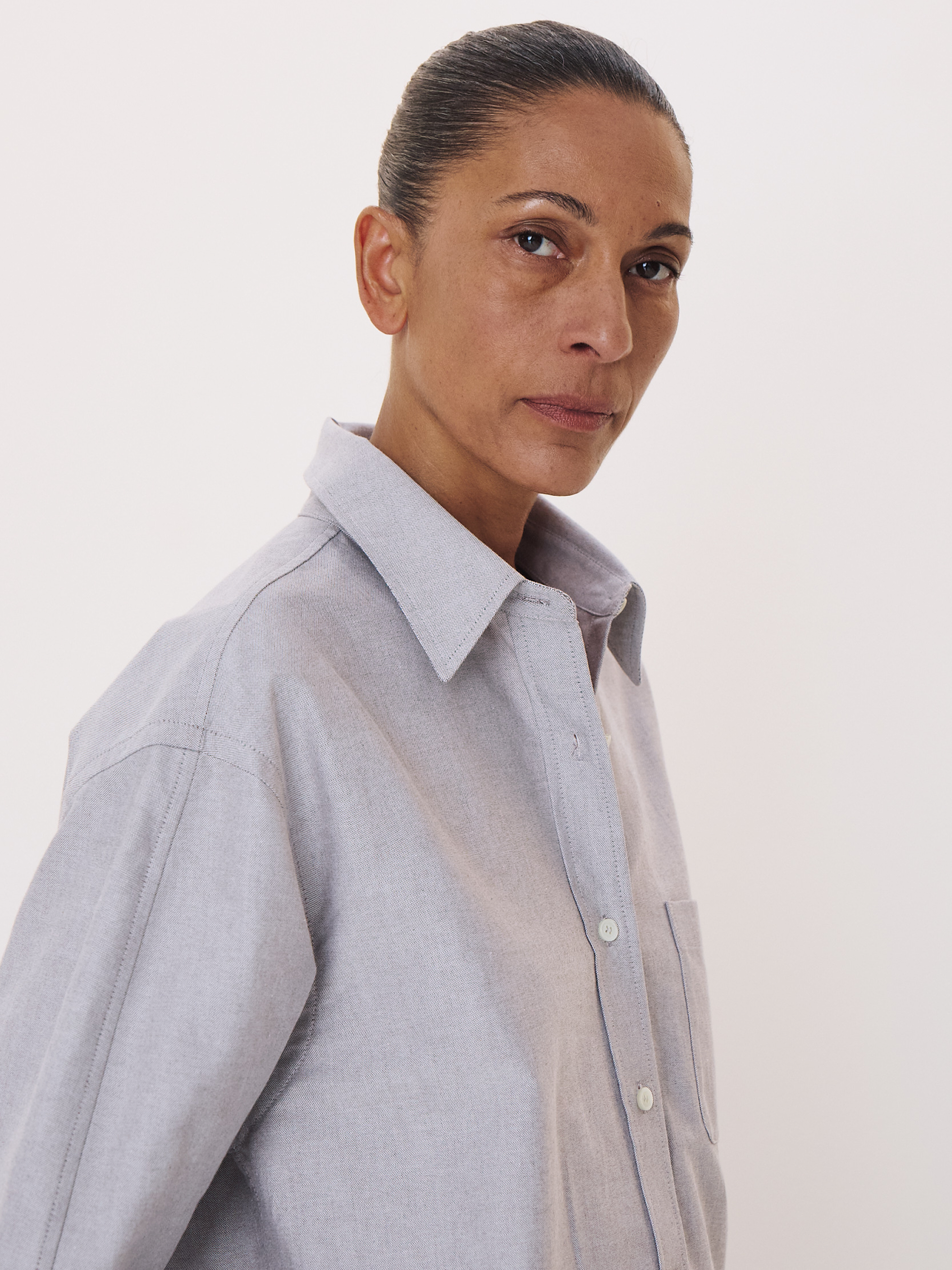 Volume Sleeve Oxford Shirt (Vintage Brown)