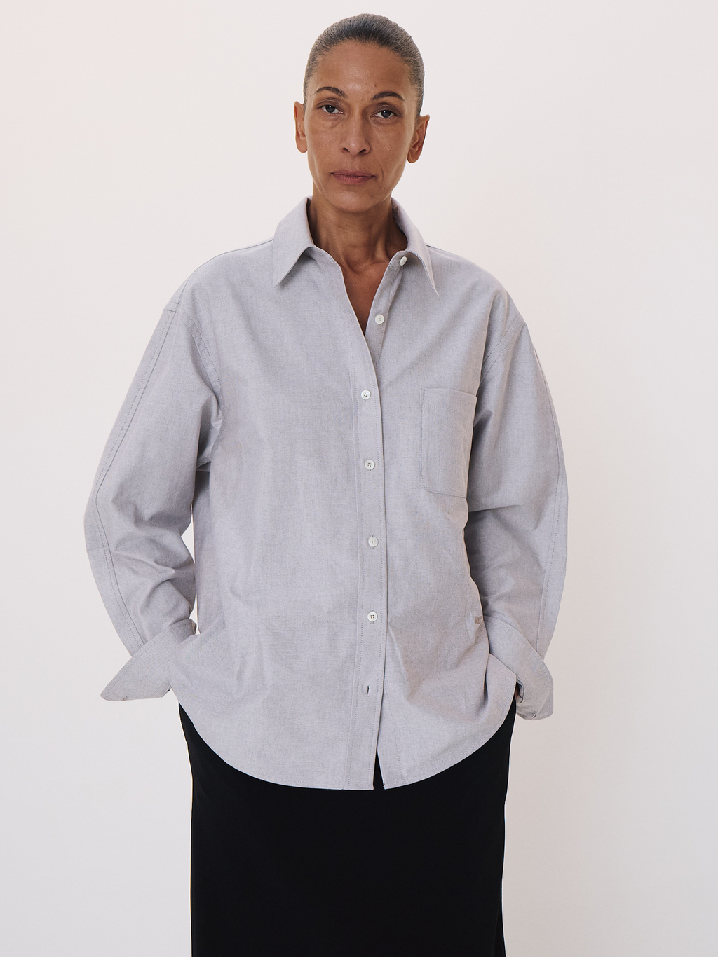 Volume Sleeve Oxford Shirt (Vintage Brown)