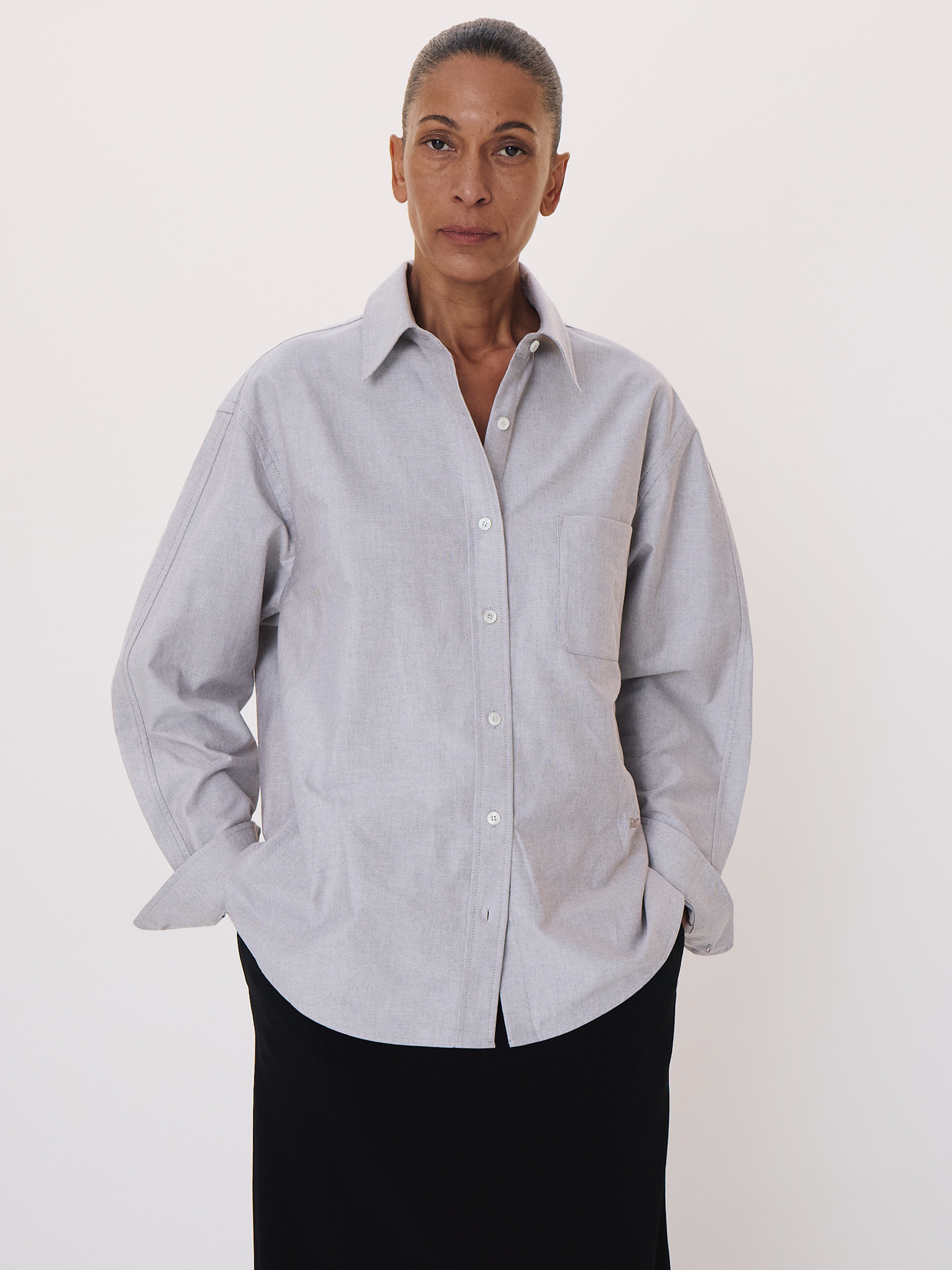 Volume Sleeve Oxford Shirt (Vintage Brown)