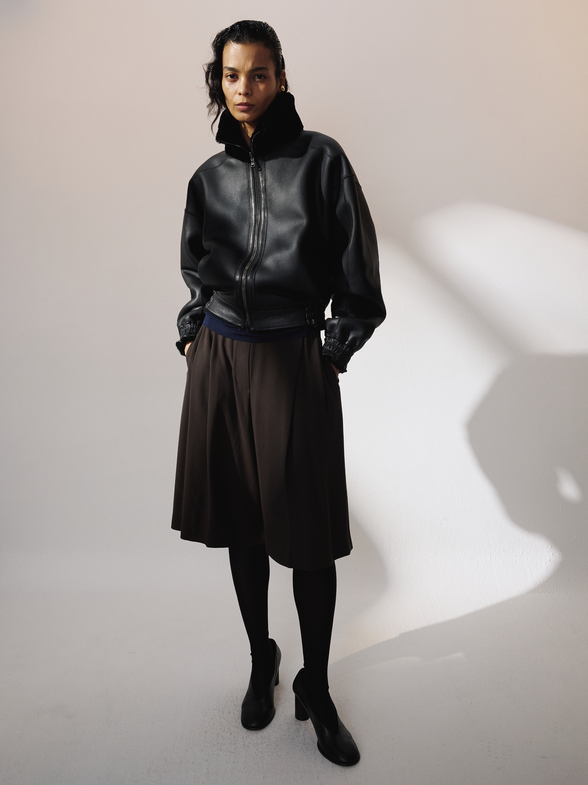 Reversible Fur Jumper (Black)