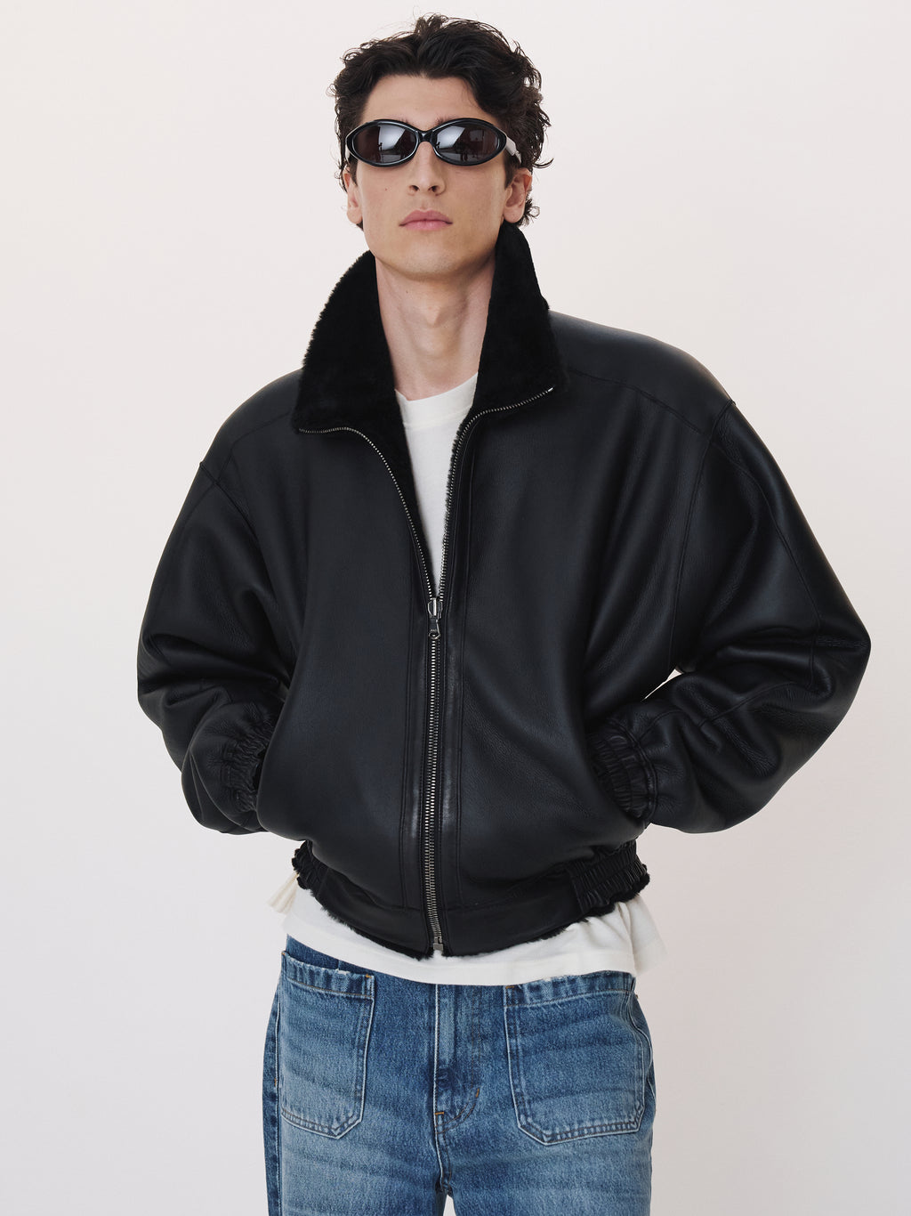 Reversible Fur Jumper (Black)