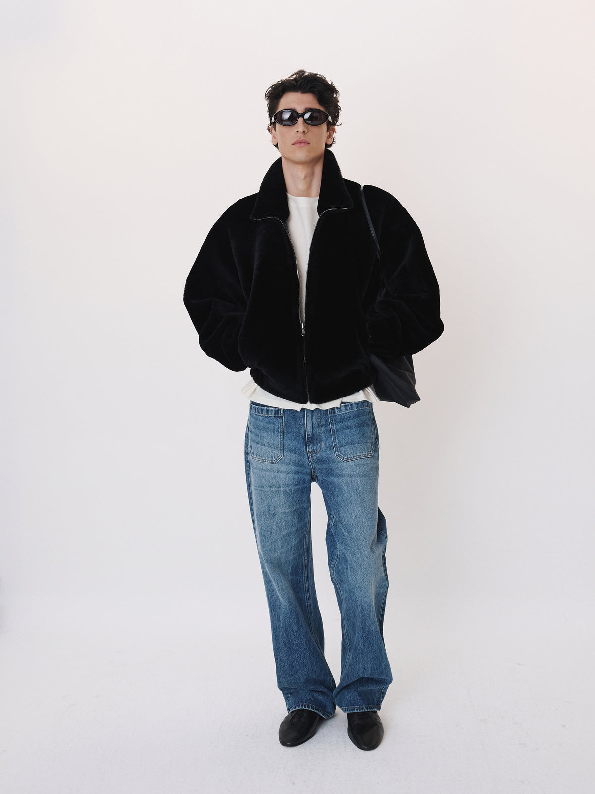 Reversible Fur Jumper (Black)