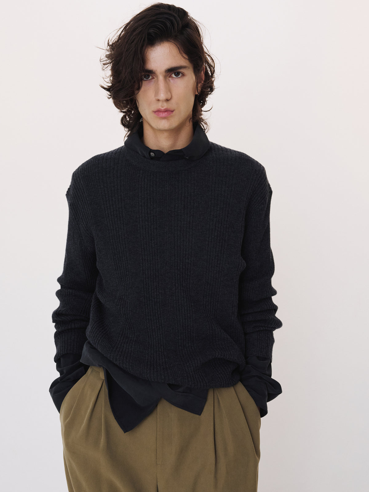 Ribbed Knit Top (Black)