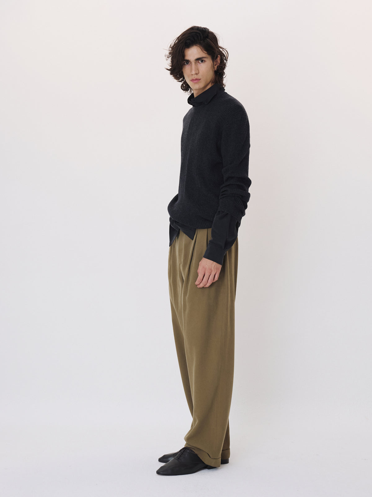Ribbed Knit Top (Black)