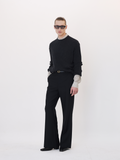 Ribbed Knit Top (Charcoal Grey)