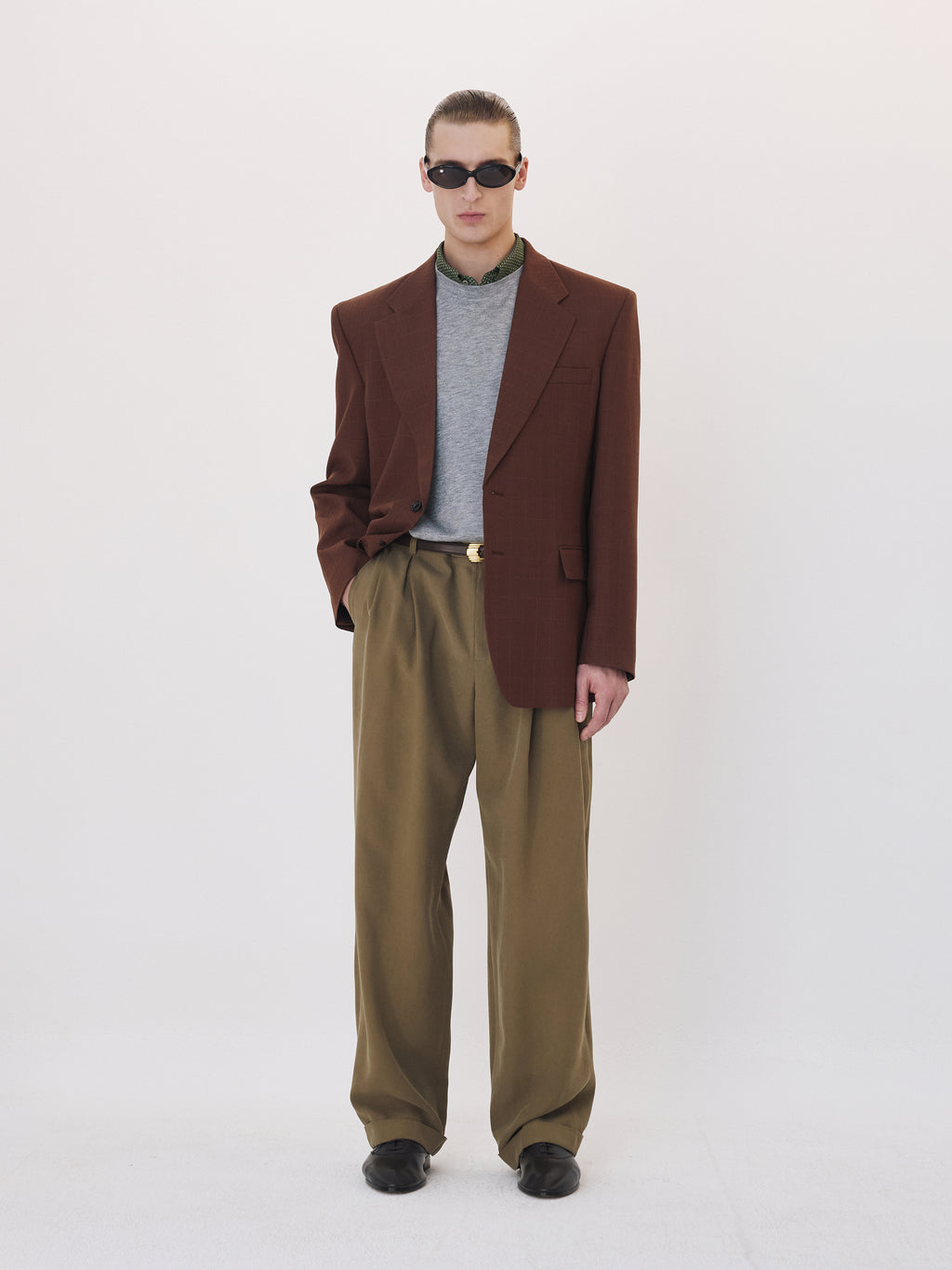 Vintage Check Tailored Jacket (Vintage Brown)