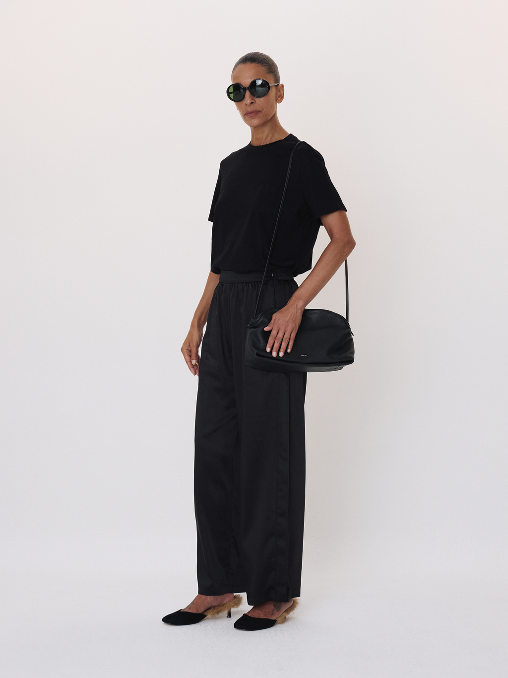 Wool Blend Pocket Top (Black)