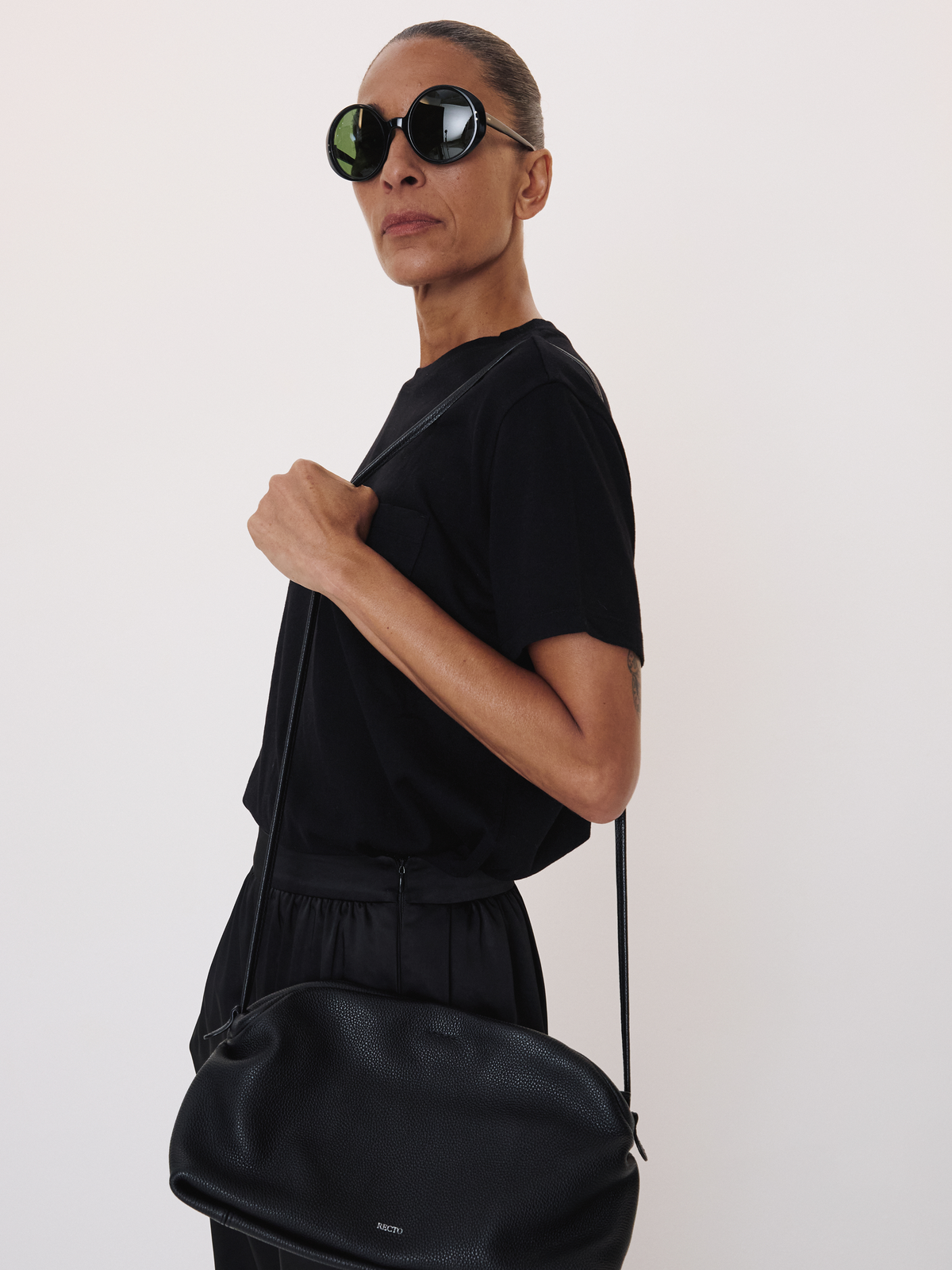 Wool Blend Pocket Top (Black)