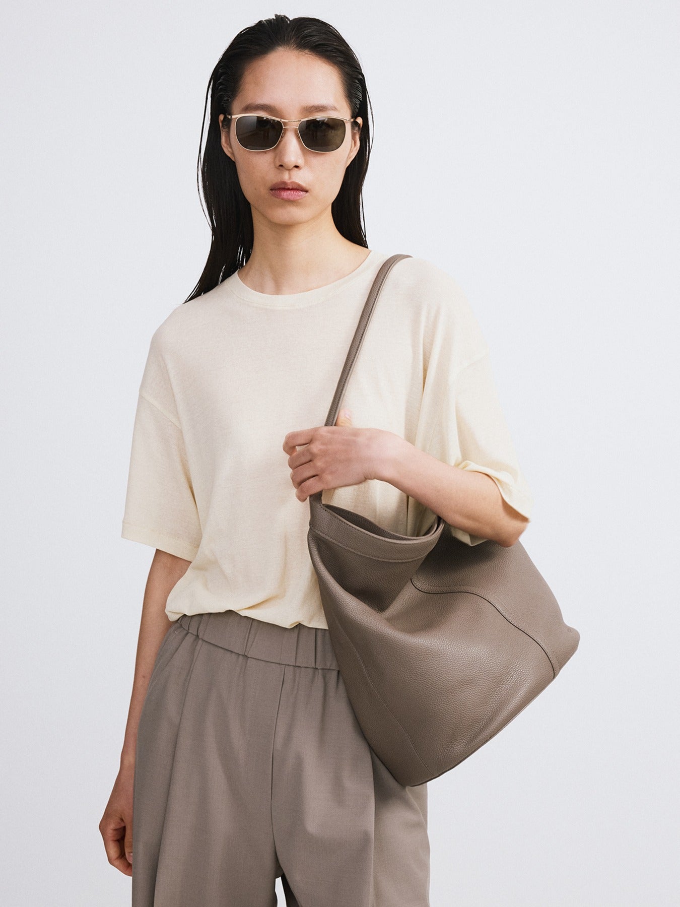 Loose Fit Sheer T-Shirt (Light Yellow)