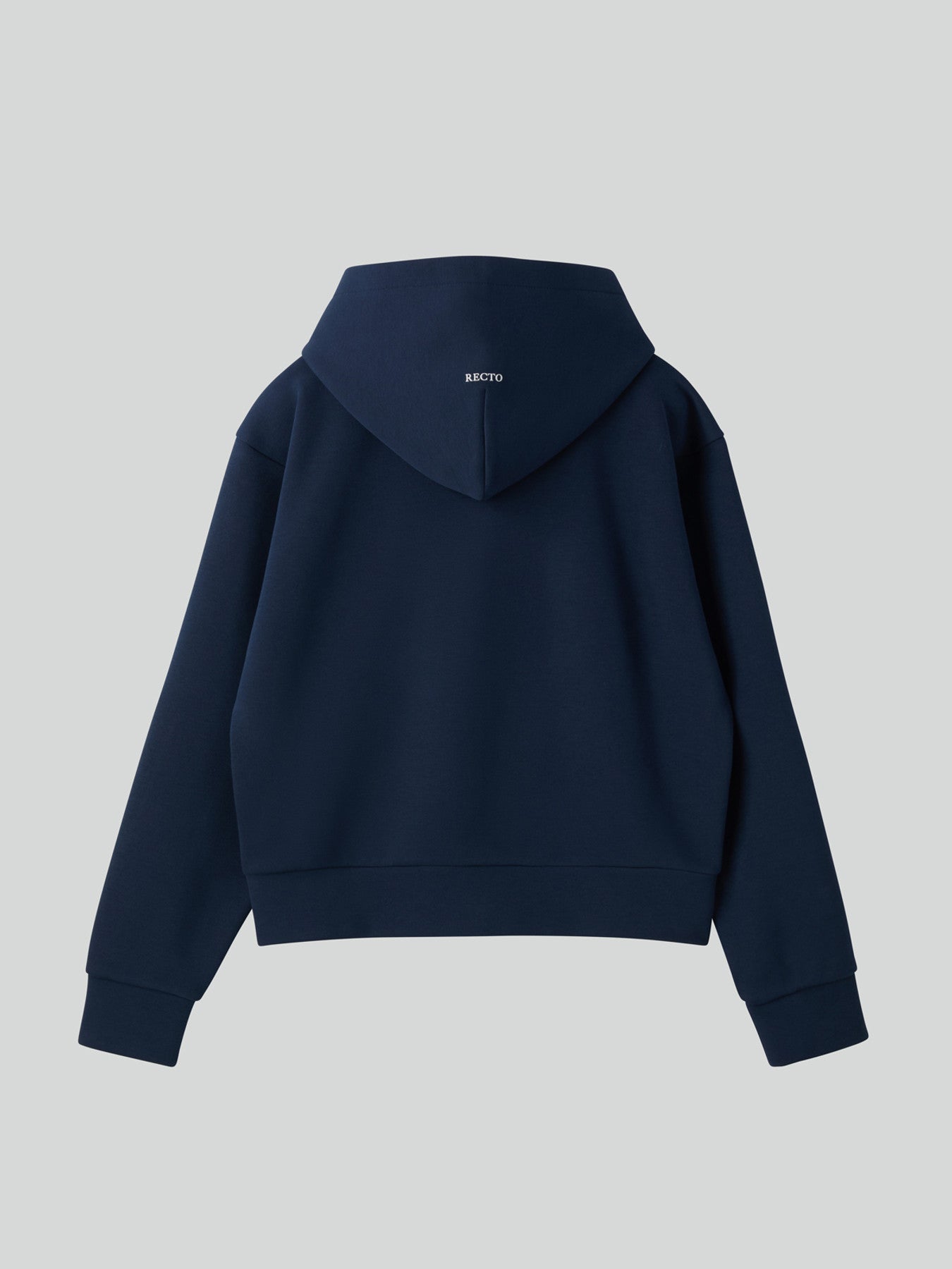 Logo Detail Hoodie Zip-Up (Ink Navy)