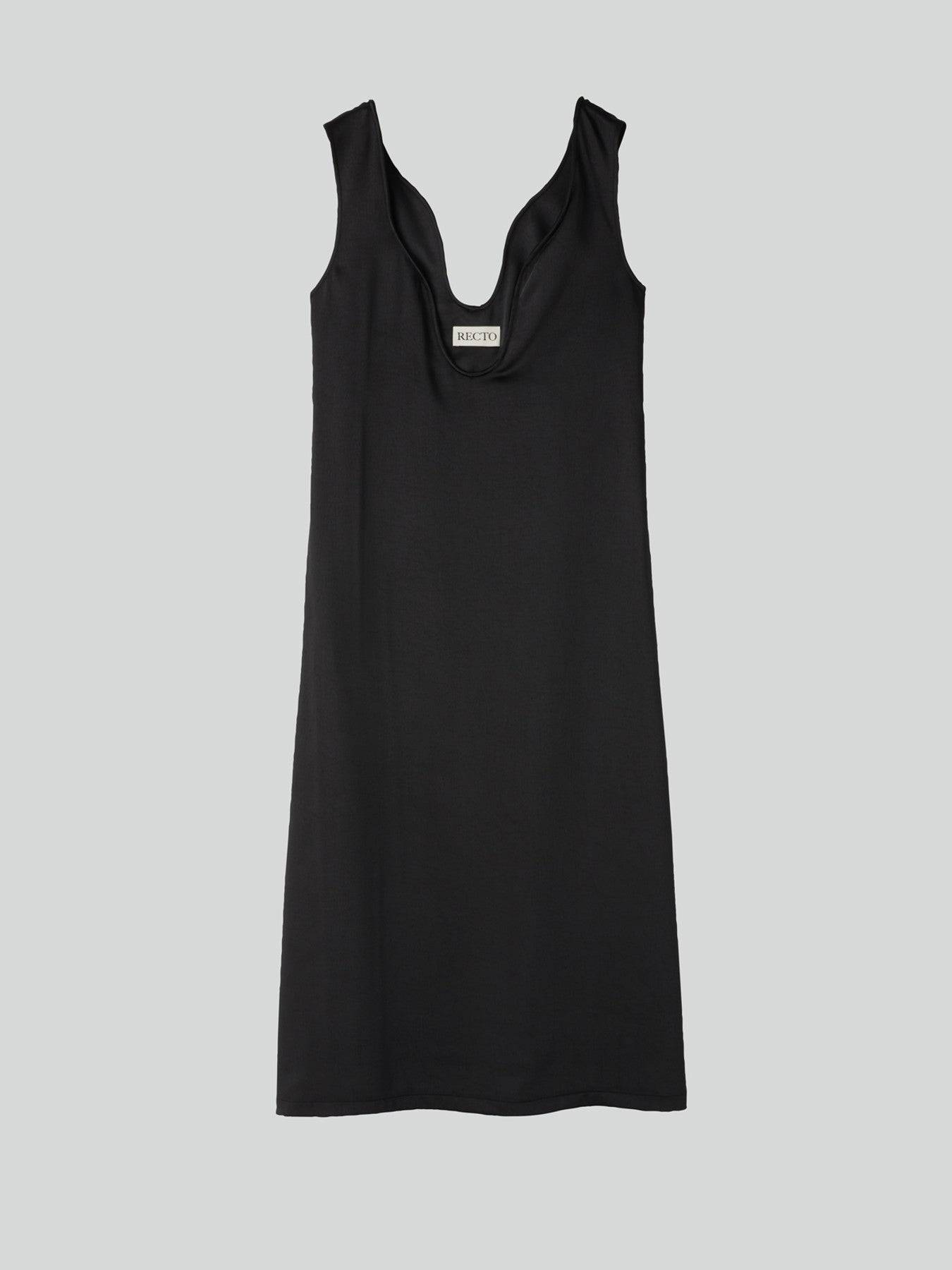 Curved Wire Neck Dress (Black)