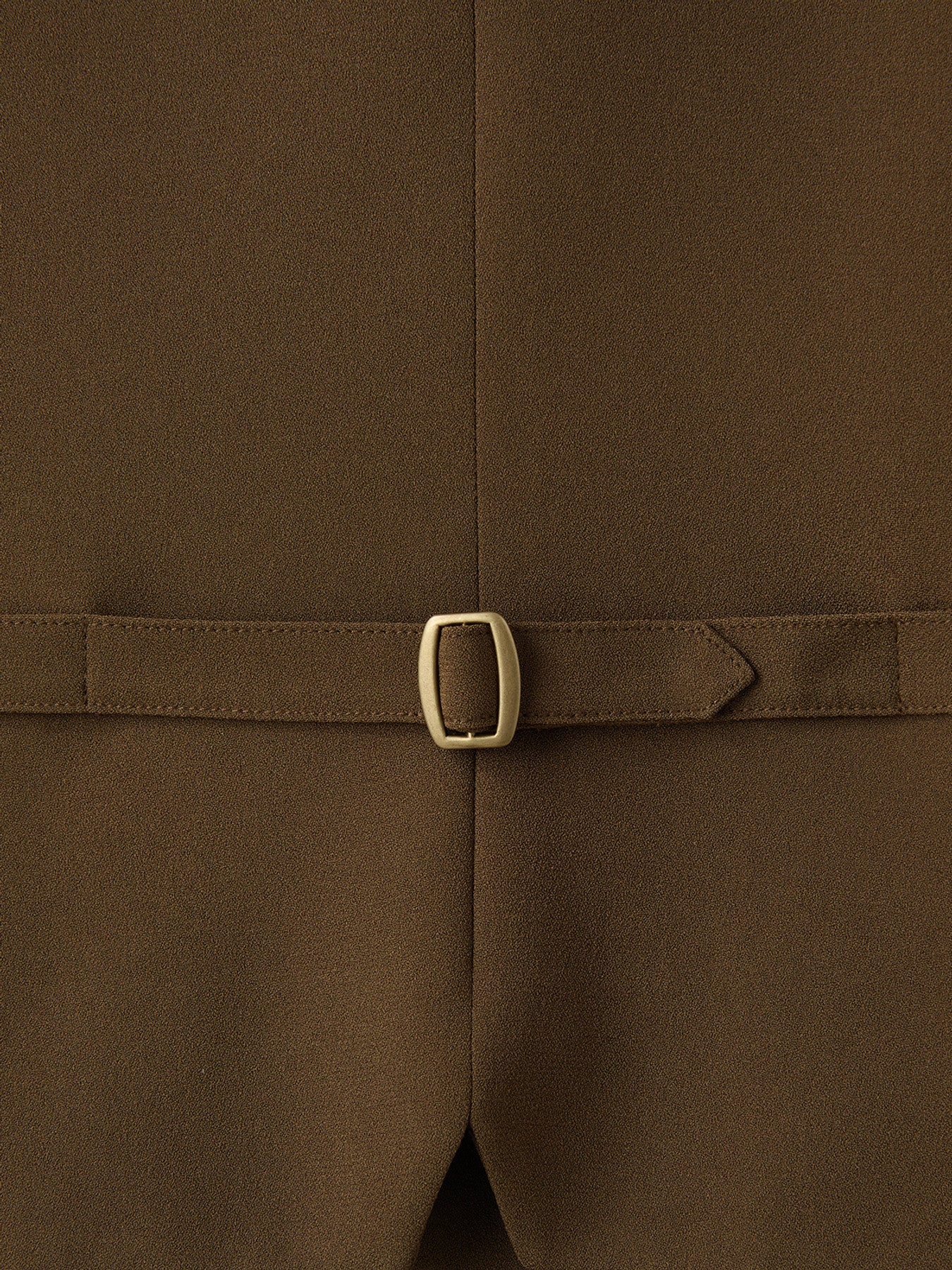 Strap Detail Suit Vest (Ochre)