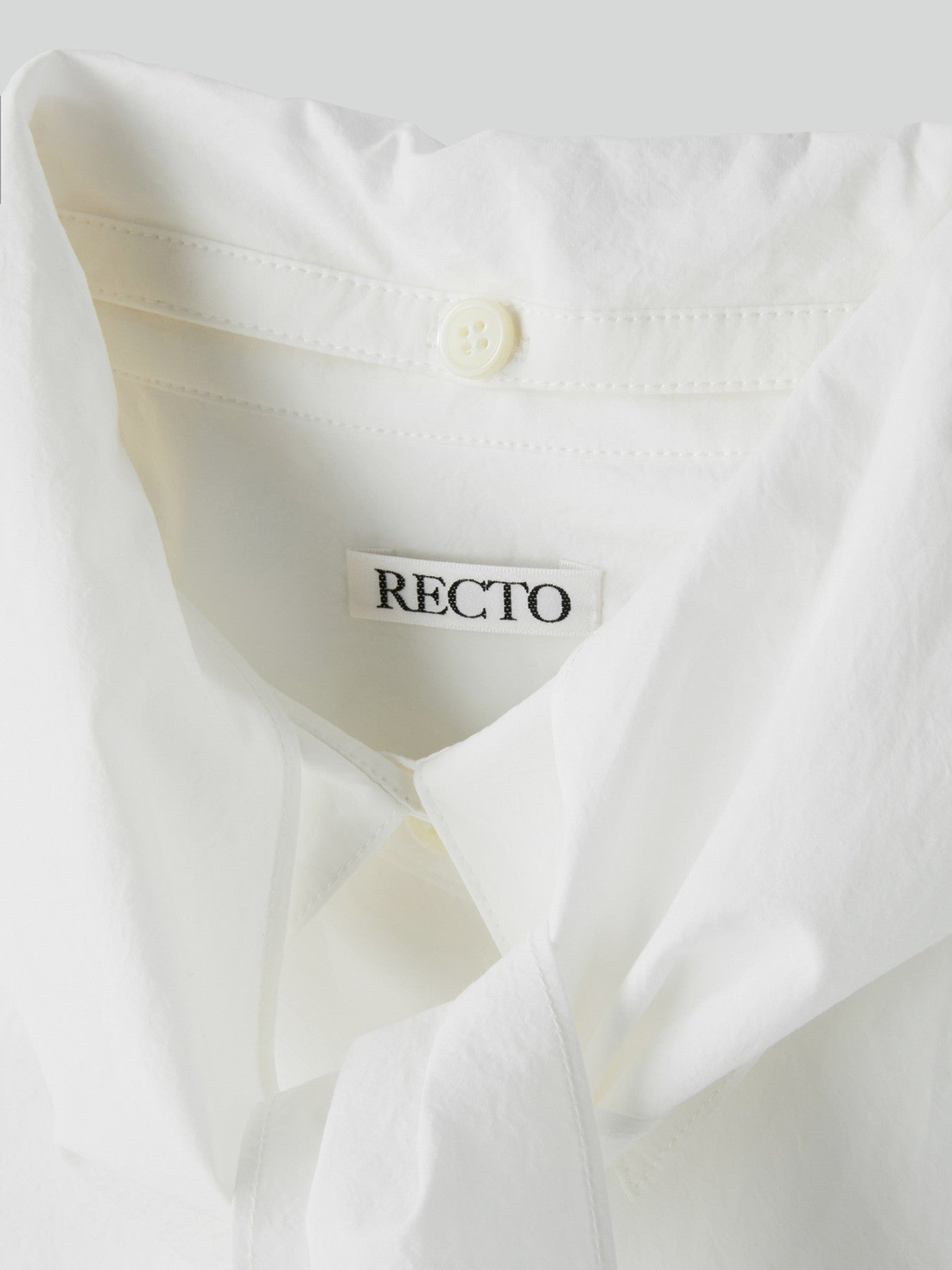 Detachable Scarf Cotton Shirt (Off White)