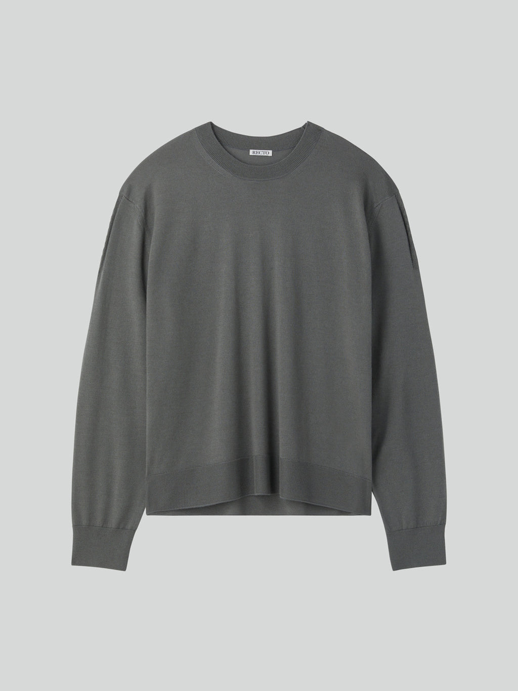 Silk-Cashmere Knit Top Men (Midnight Grey)