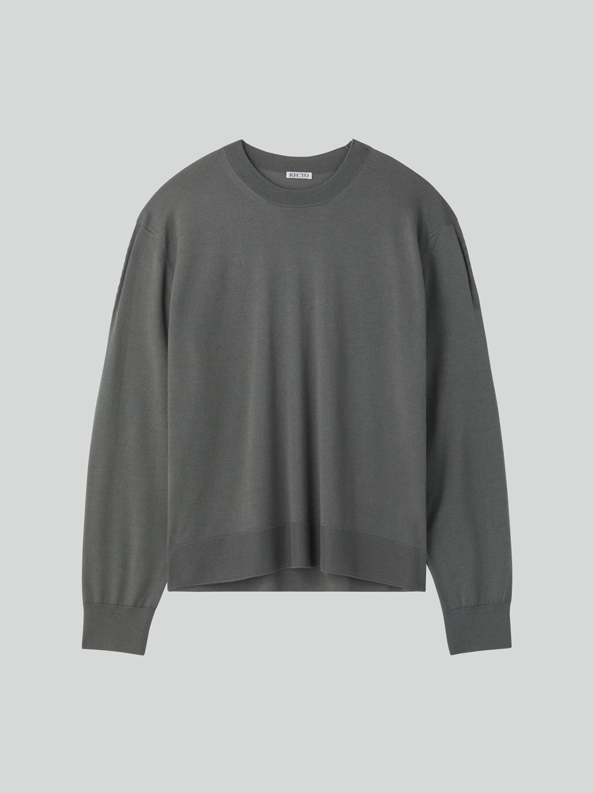 Silk-Cashmere Knit Top Men (Midnight Grey)