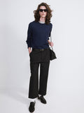 Button Fly Crop Pants (Black)
