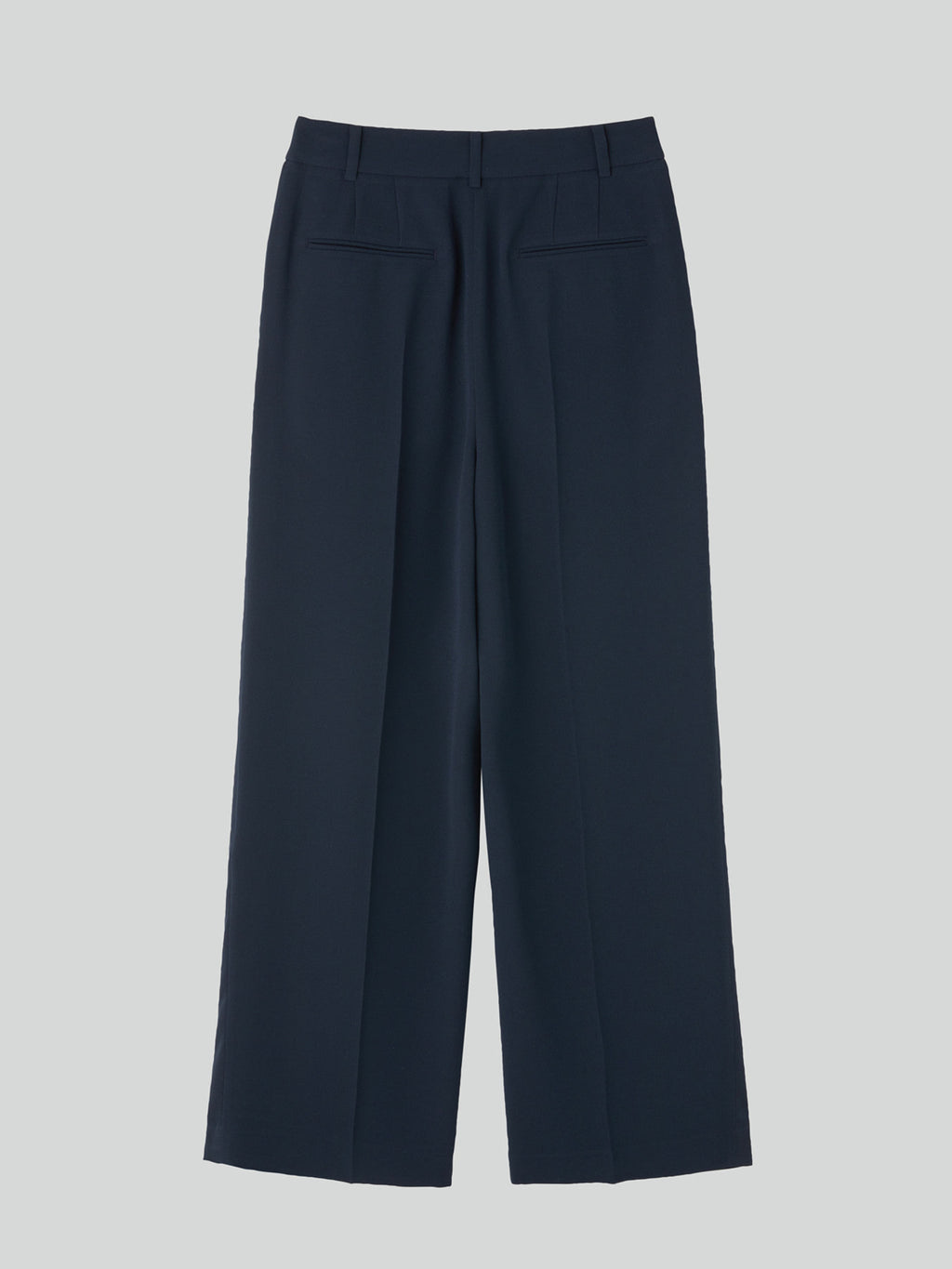 Tuxedo Detail Fluid Suit Pants (Dark Navy)
