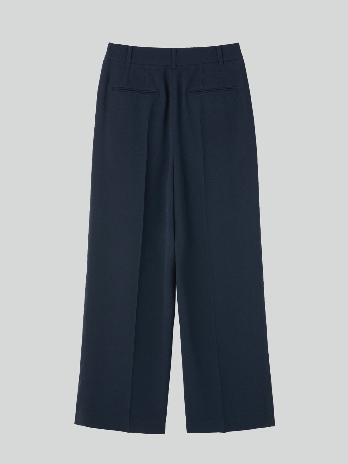 Tuxedo Detail Fluid Suit Pants (Dark Navy)