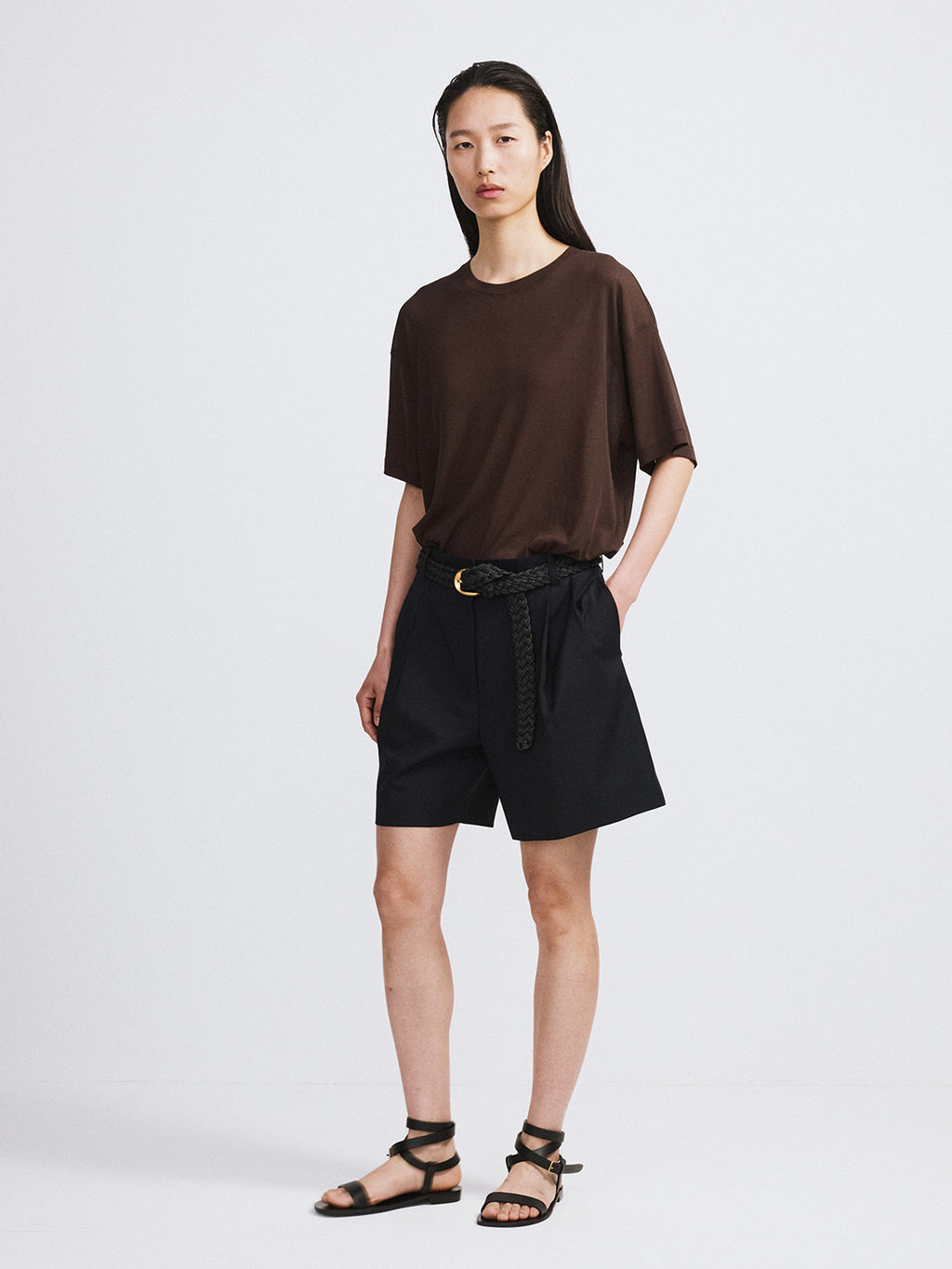 Loose Fit Sheer T-Shirt (Marron)