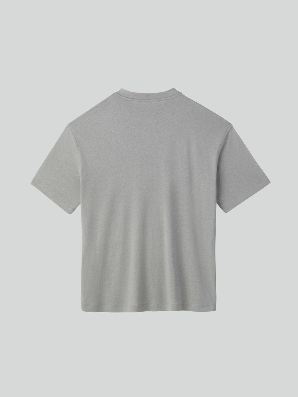 Linen Blend Loose Fit T-Shirt (Light Grey)