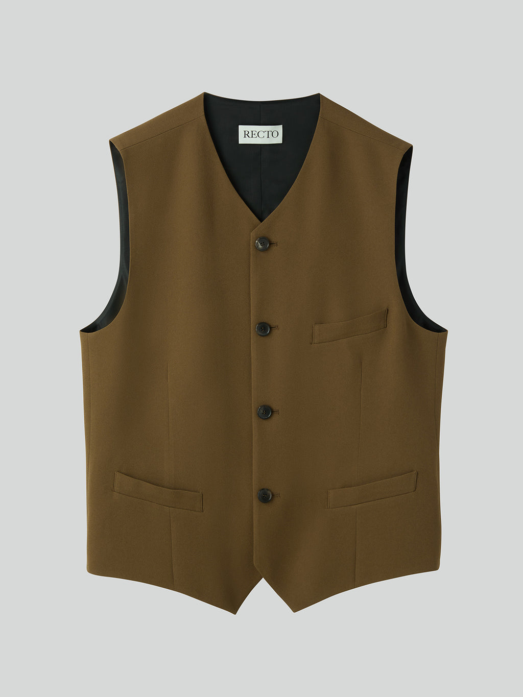 Strap Detail Suit Vest (Ochre)