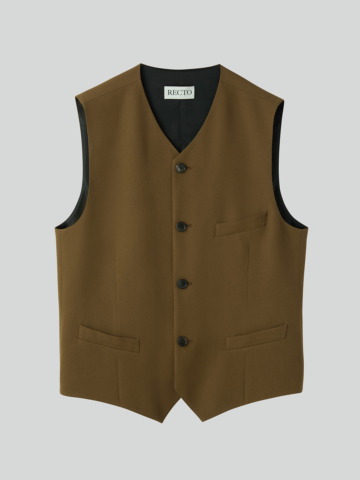 Strap Detail Suit Vest (Ochre)