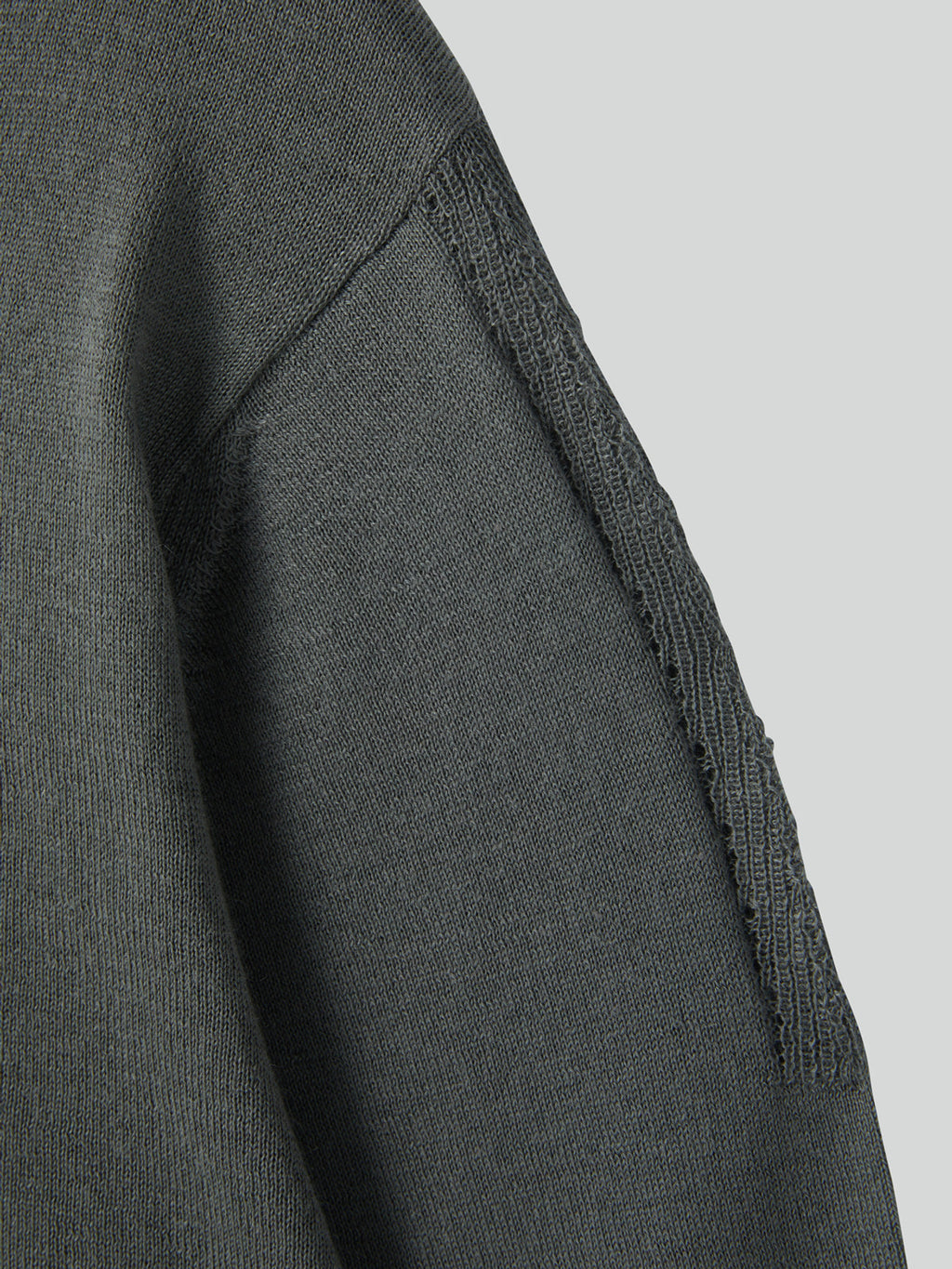 Silk-Cashmere Knit Cardigan (Midnight Grey)