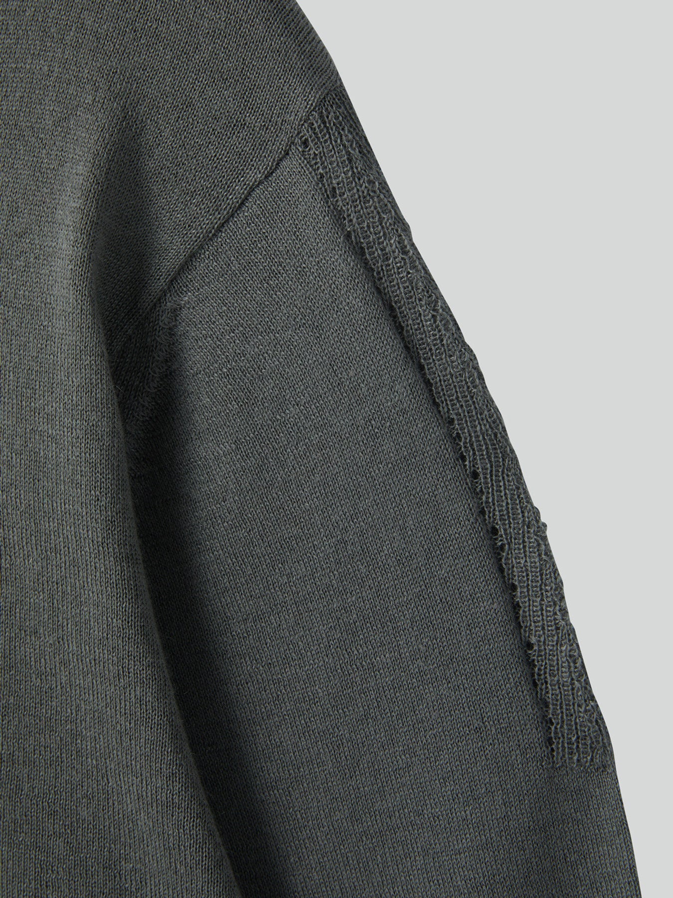 Silk-Cashmere Knit Cardigan (Midnight Grey)