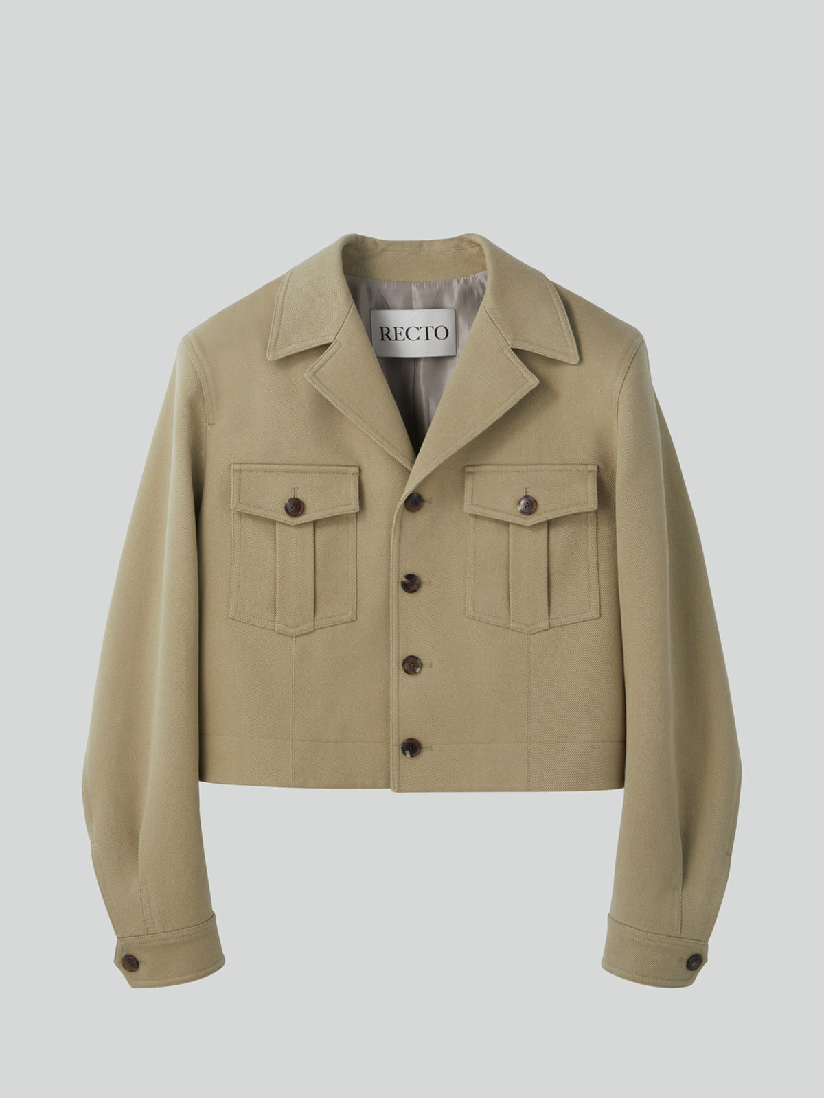 Signature Military Cotton Jacket (Light Khaki)