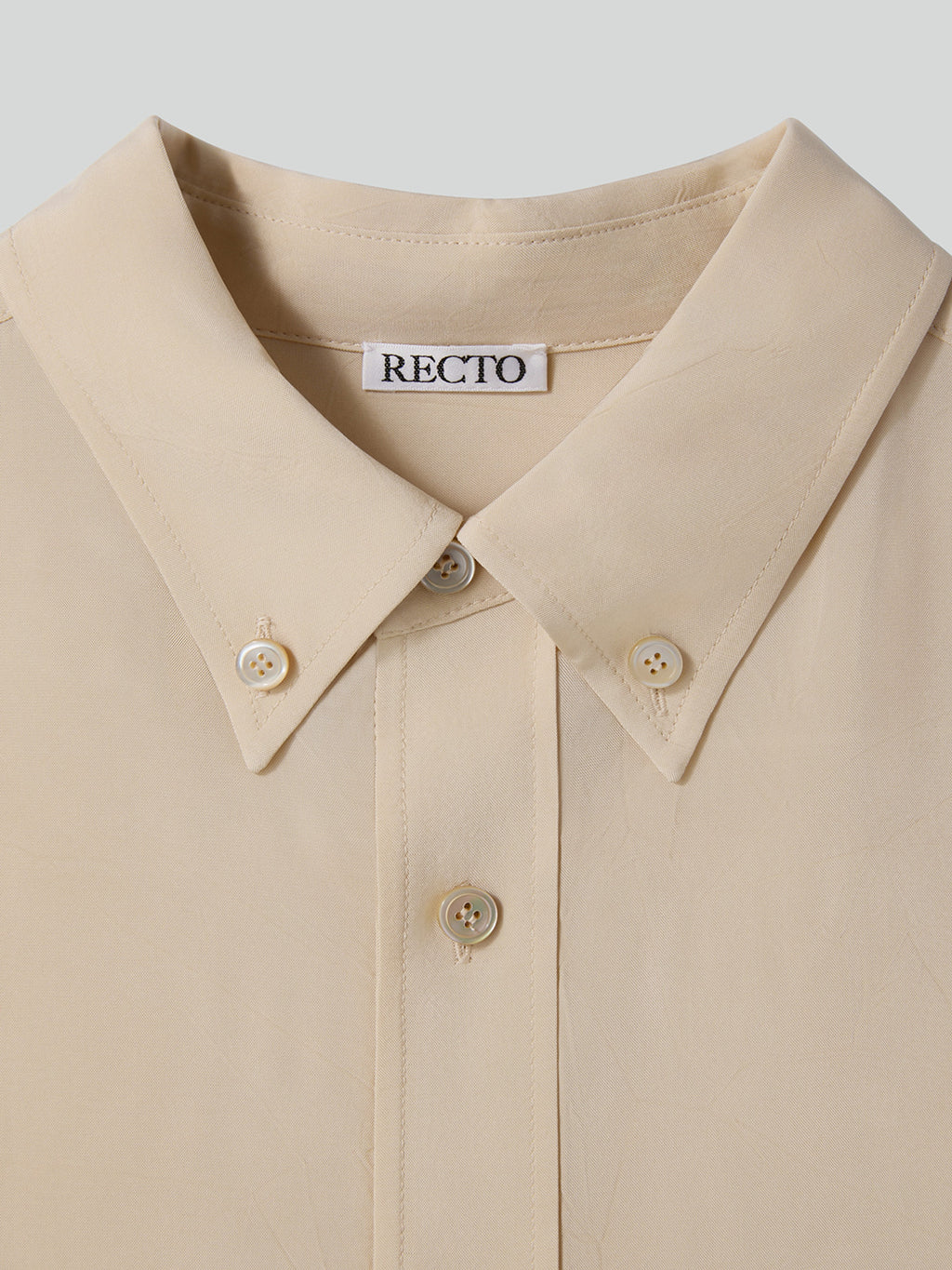 Wrinkled Fluid Shirt (Butter Beige)