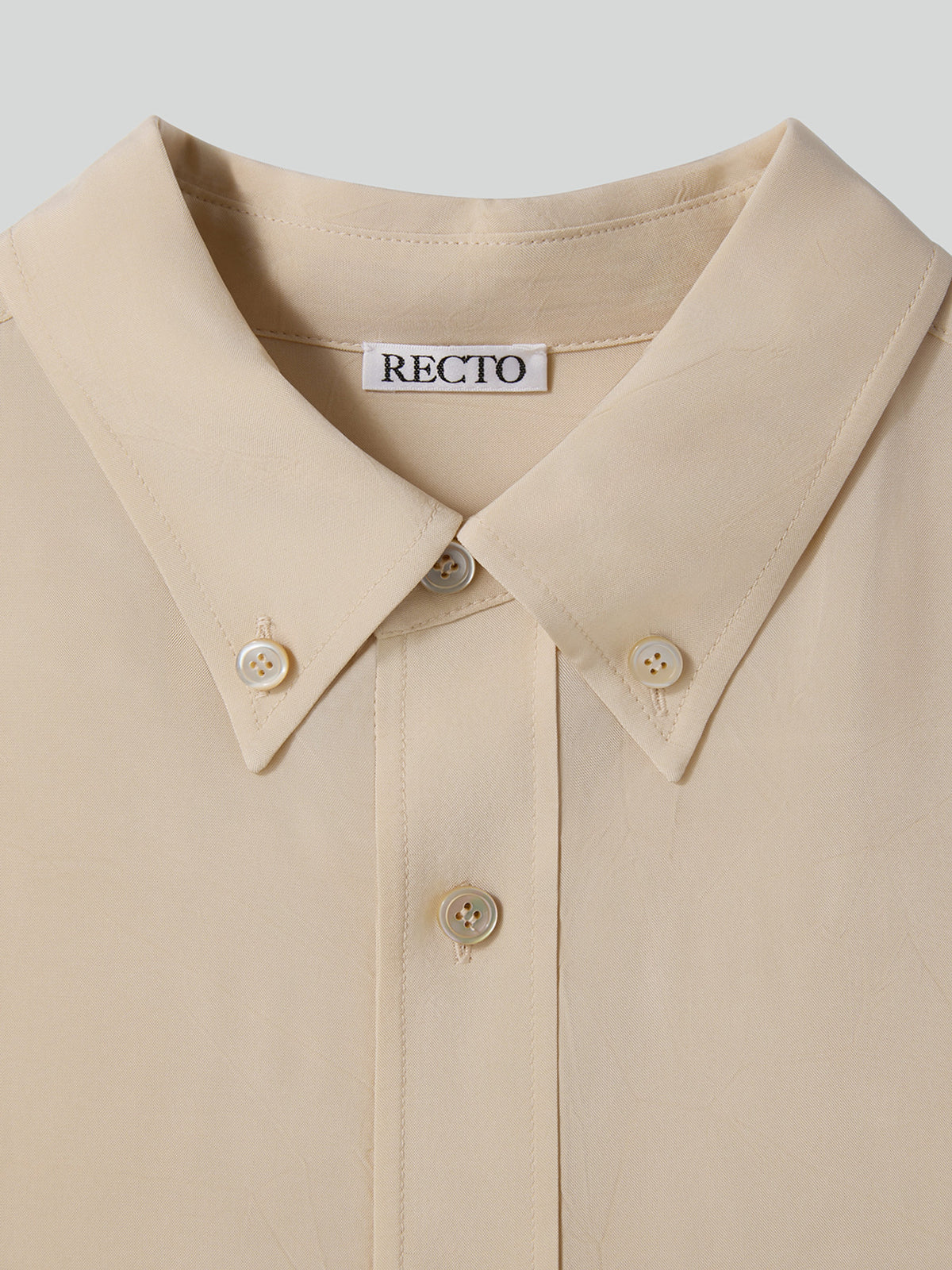 Wrinkled Fluid Shirt (Butter Beige)