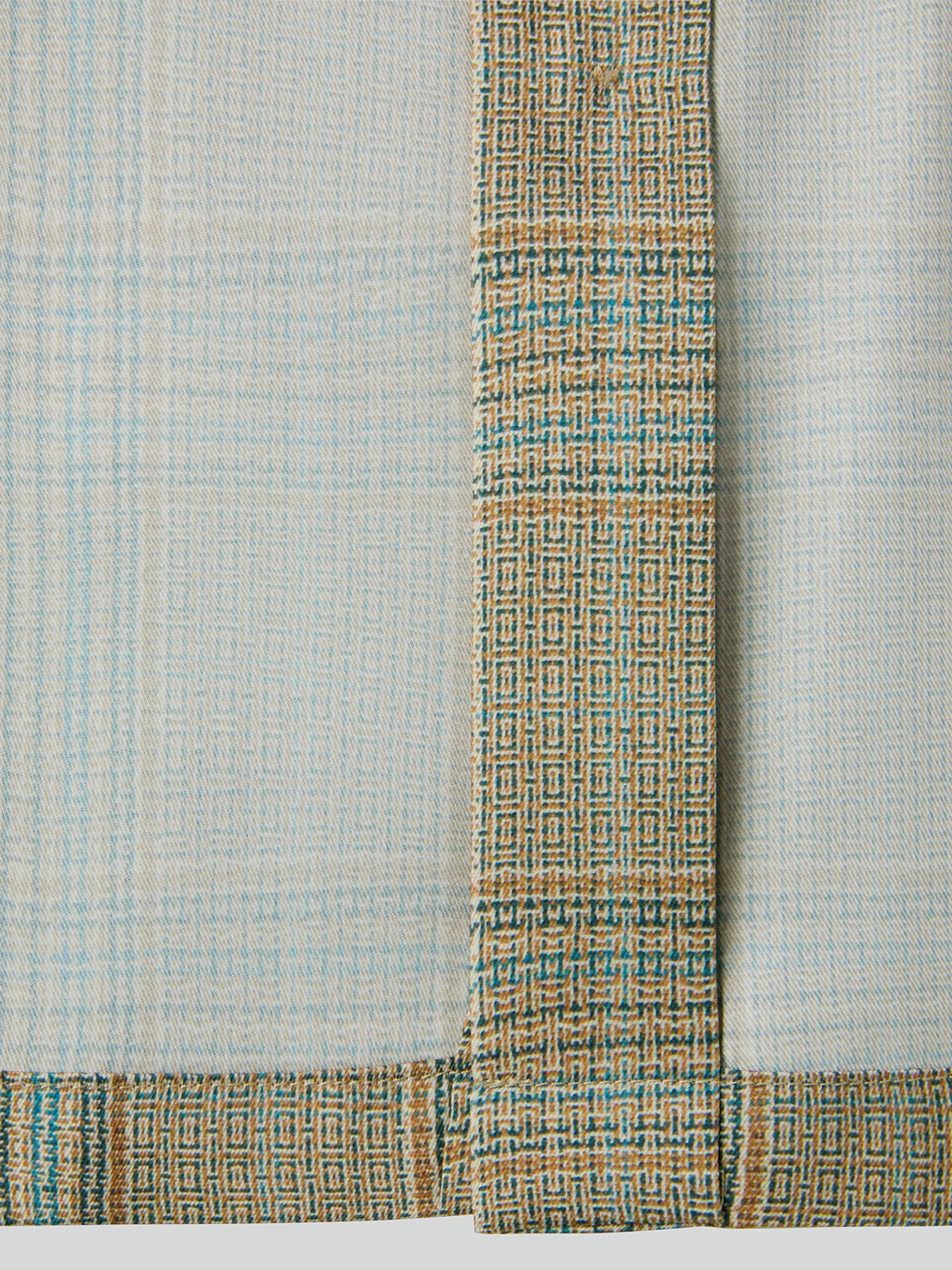 '70s Vintage Check Shirt (Beige Khaki)