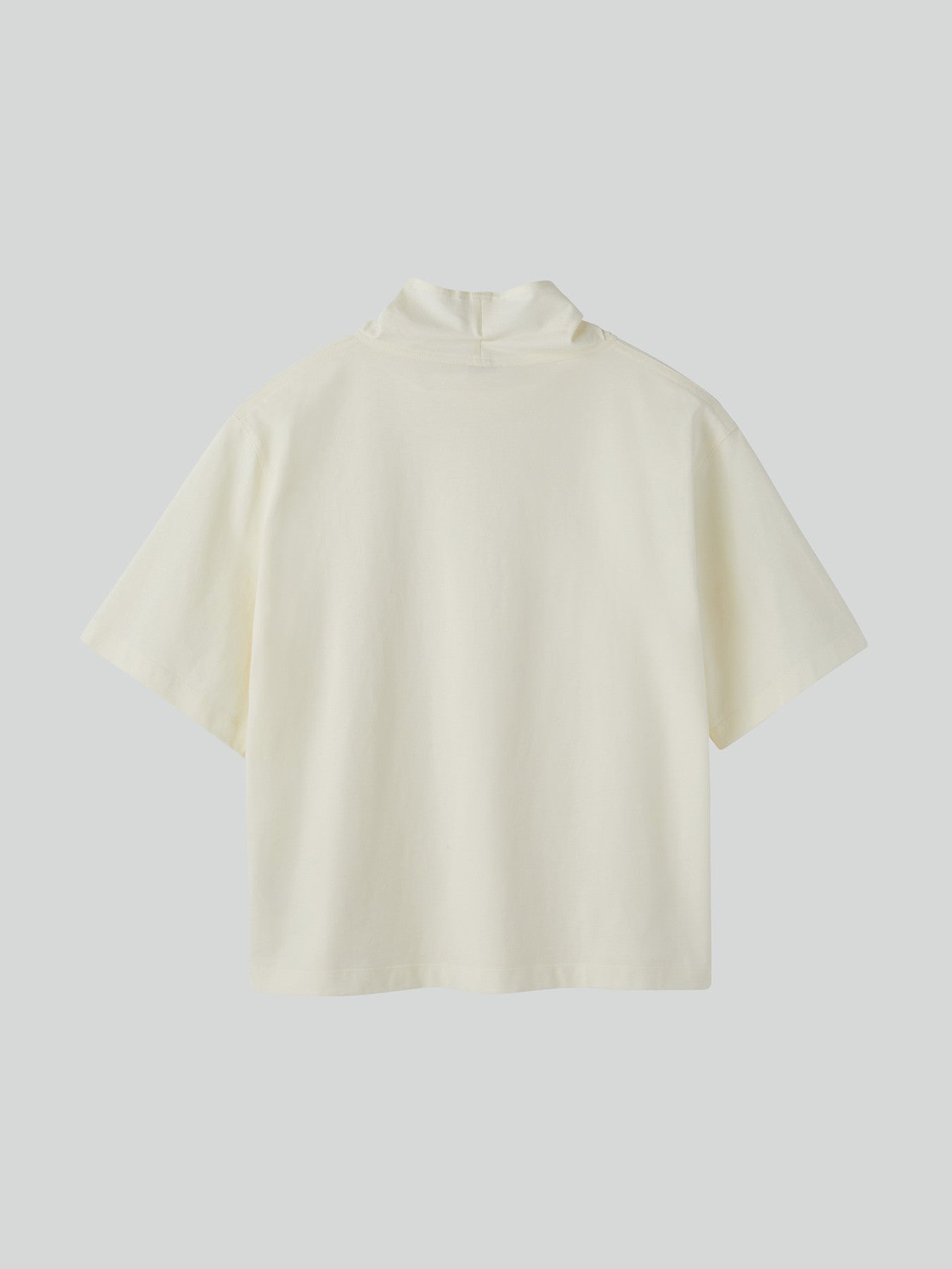 Scarf Neck Cotton Top (Bean Ivory)