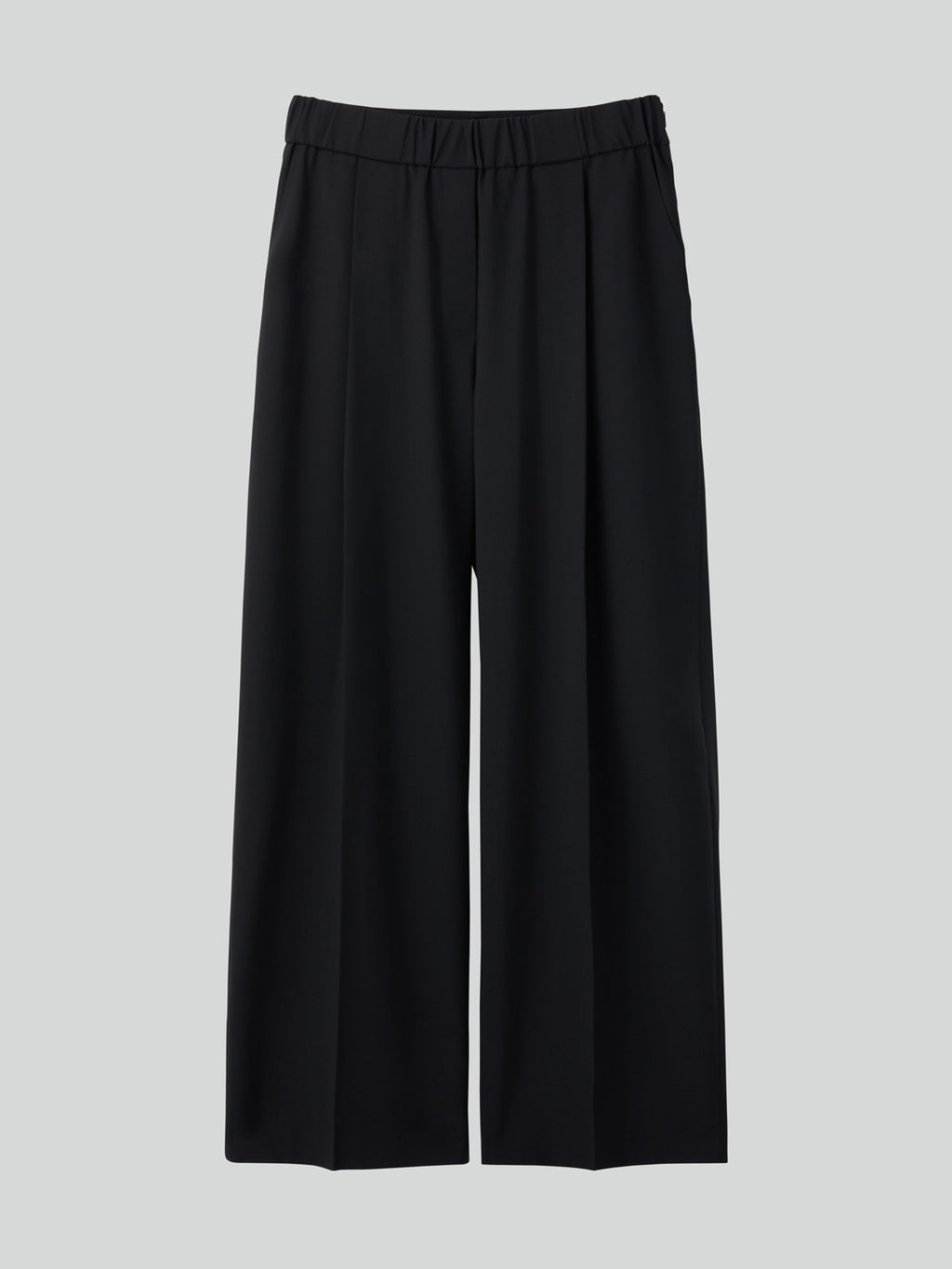 Banding Waist Wide Pants (Black)