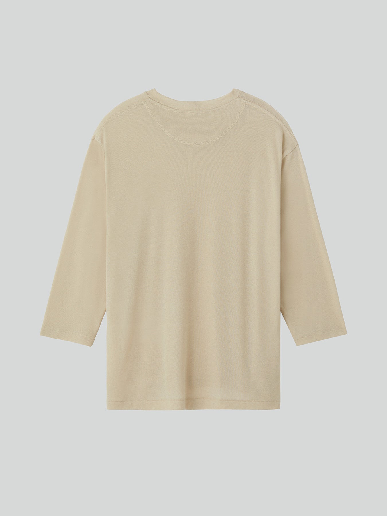 Wool Blend Loose Top (Light Beige)