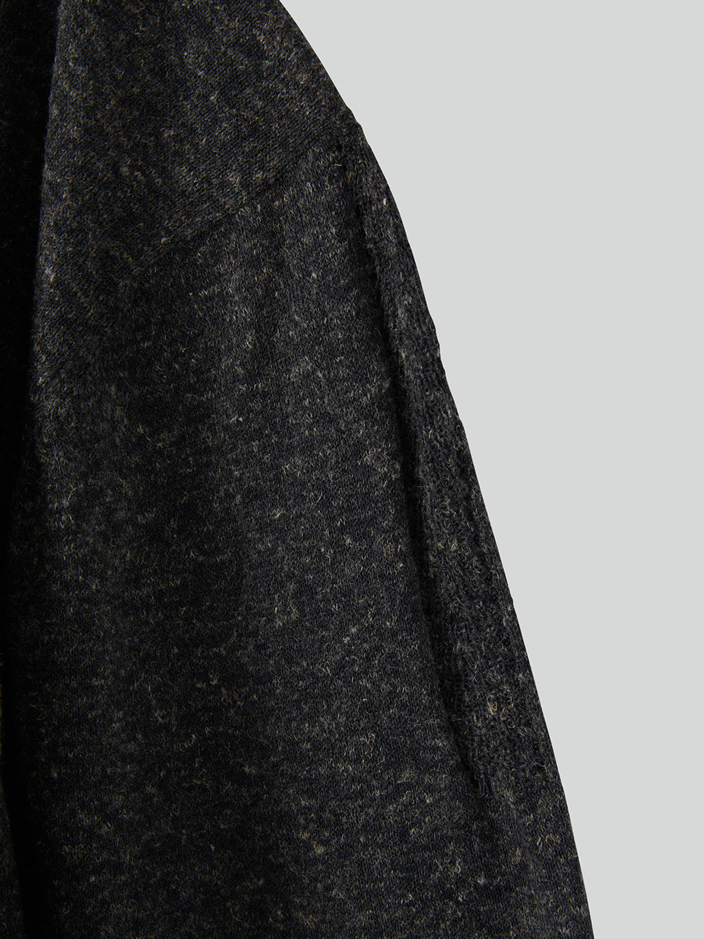 Melange V-Neck Loose Knit Top (Charcoal Grey)