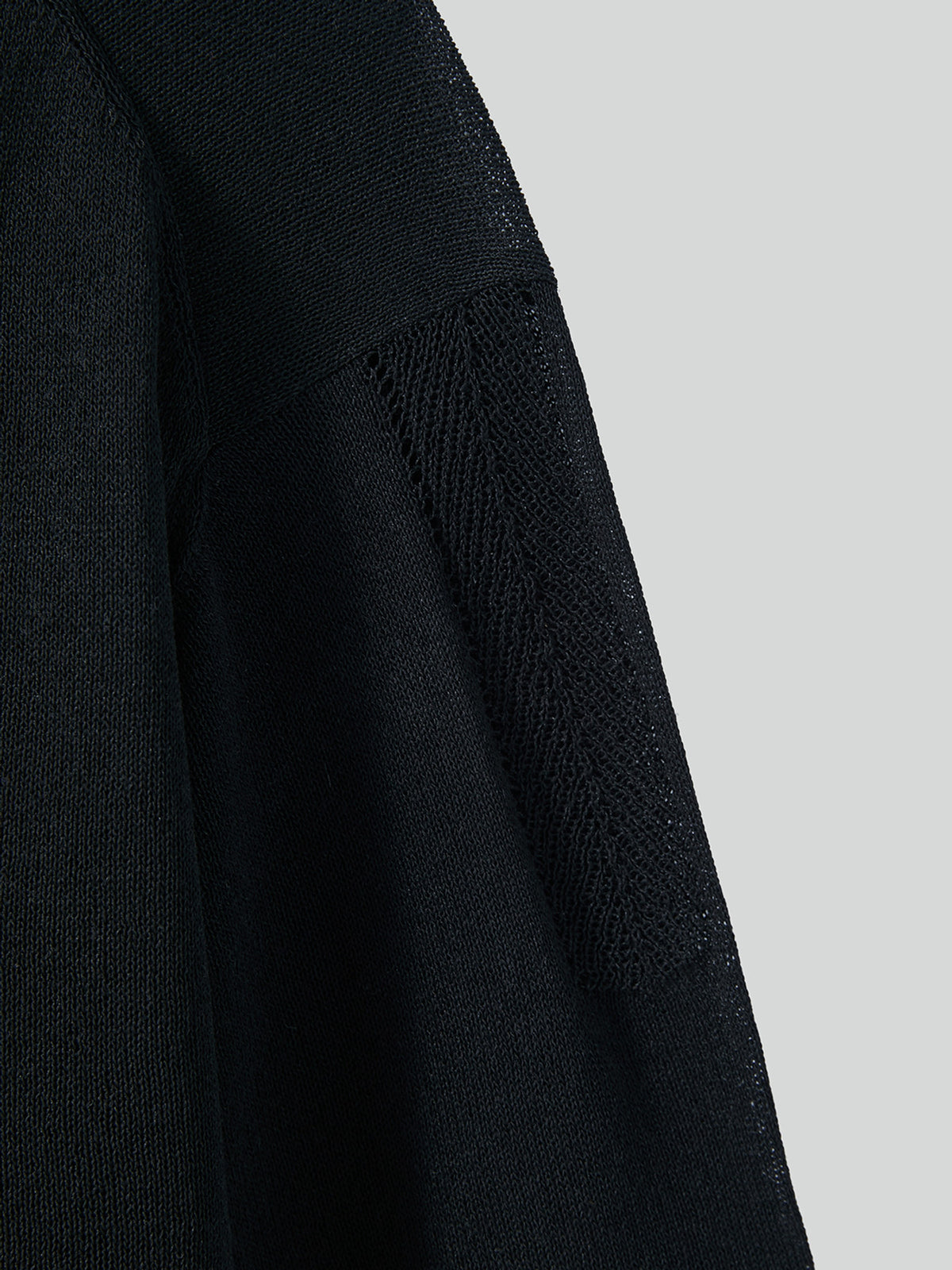 Loose Fit Knit Top (Black)