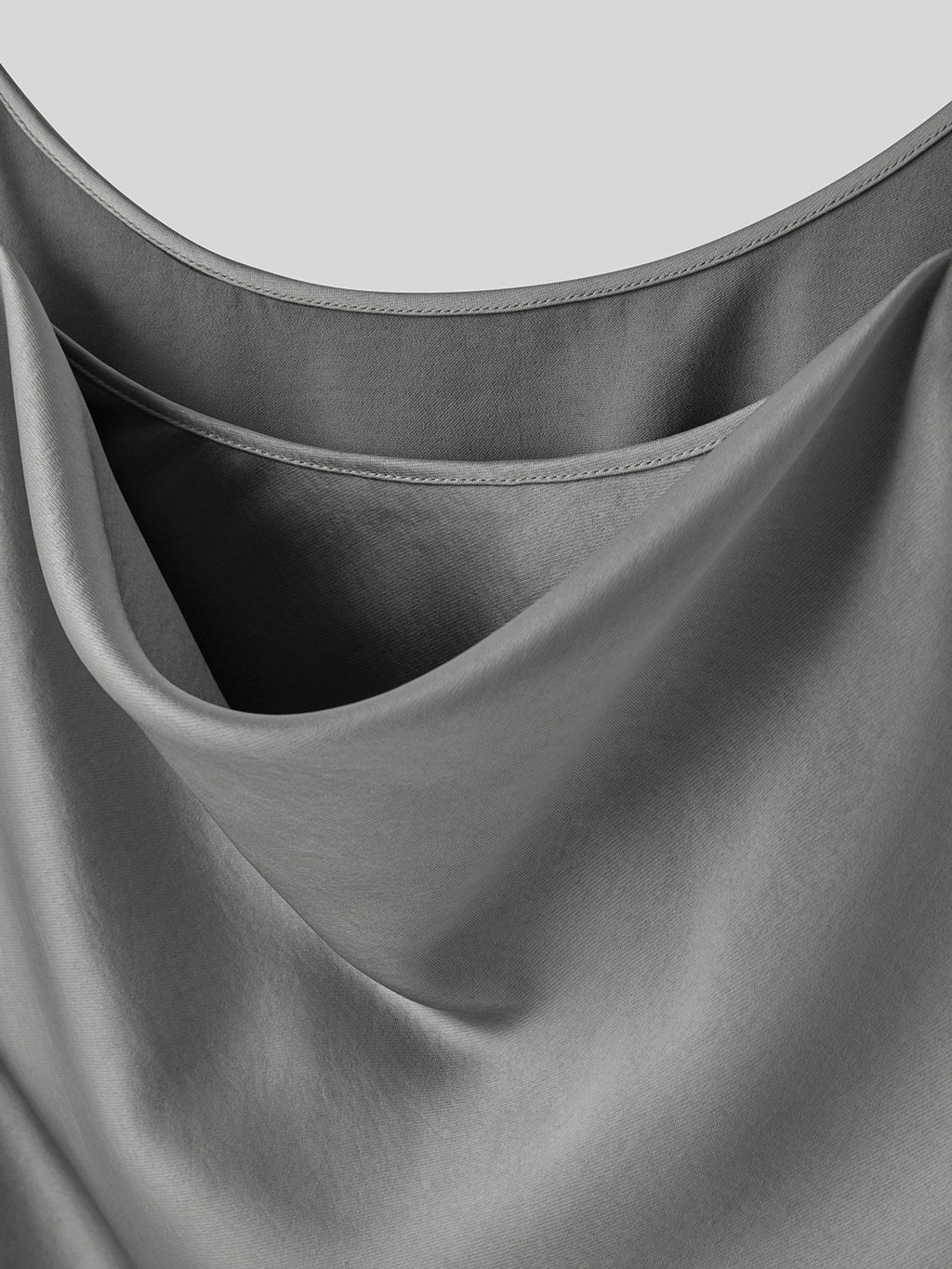 Back Drape Camisole Top (Stone Grey)