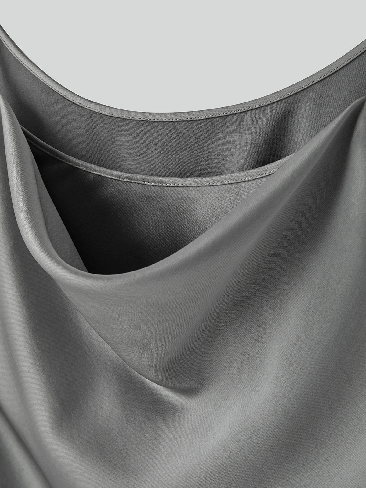 Back Drape Camisole Top (Stone Grey)