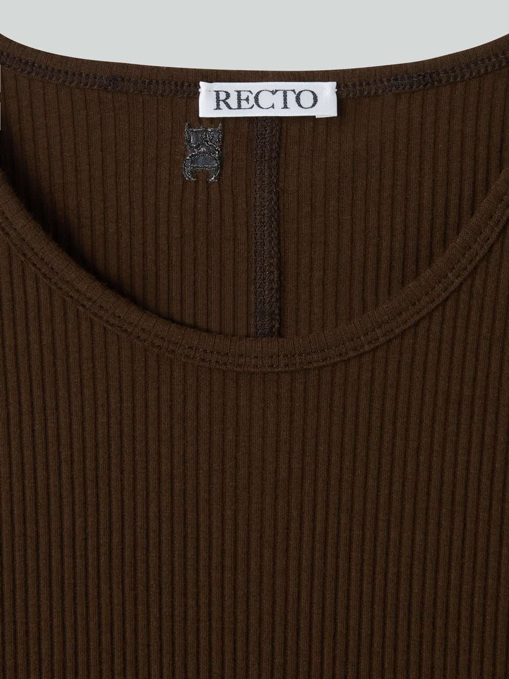 Ribbed Jersey Top (Khaki Brown)