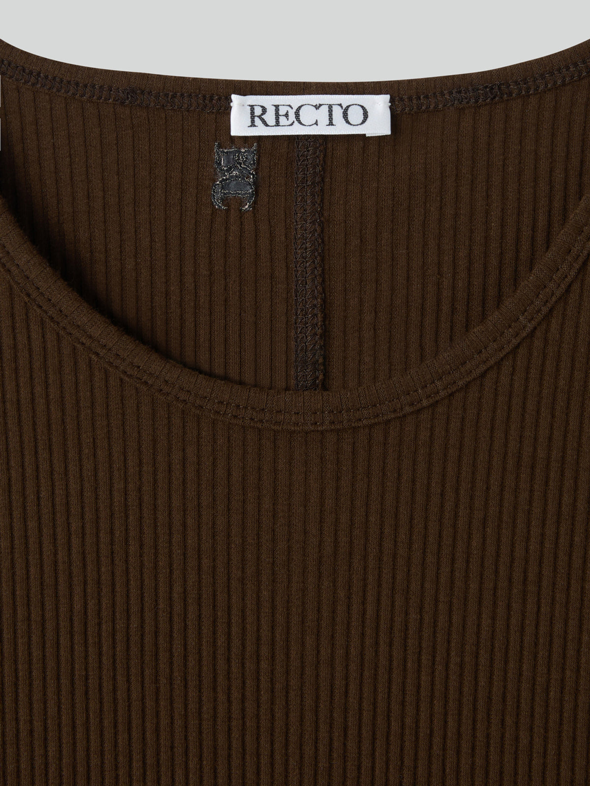 Ribbed Jersey Top (Khaki Brown)