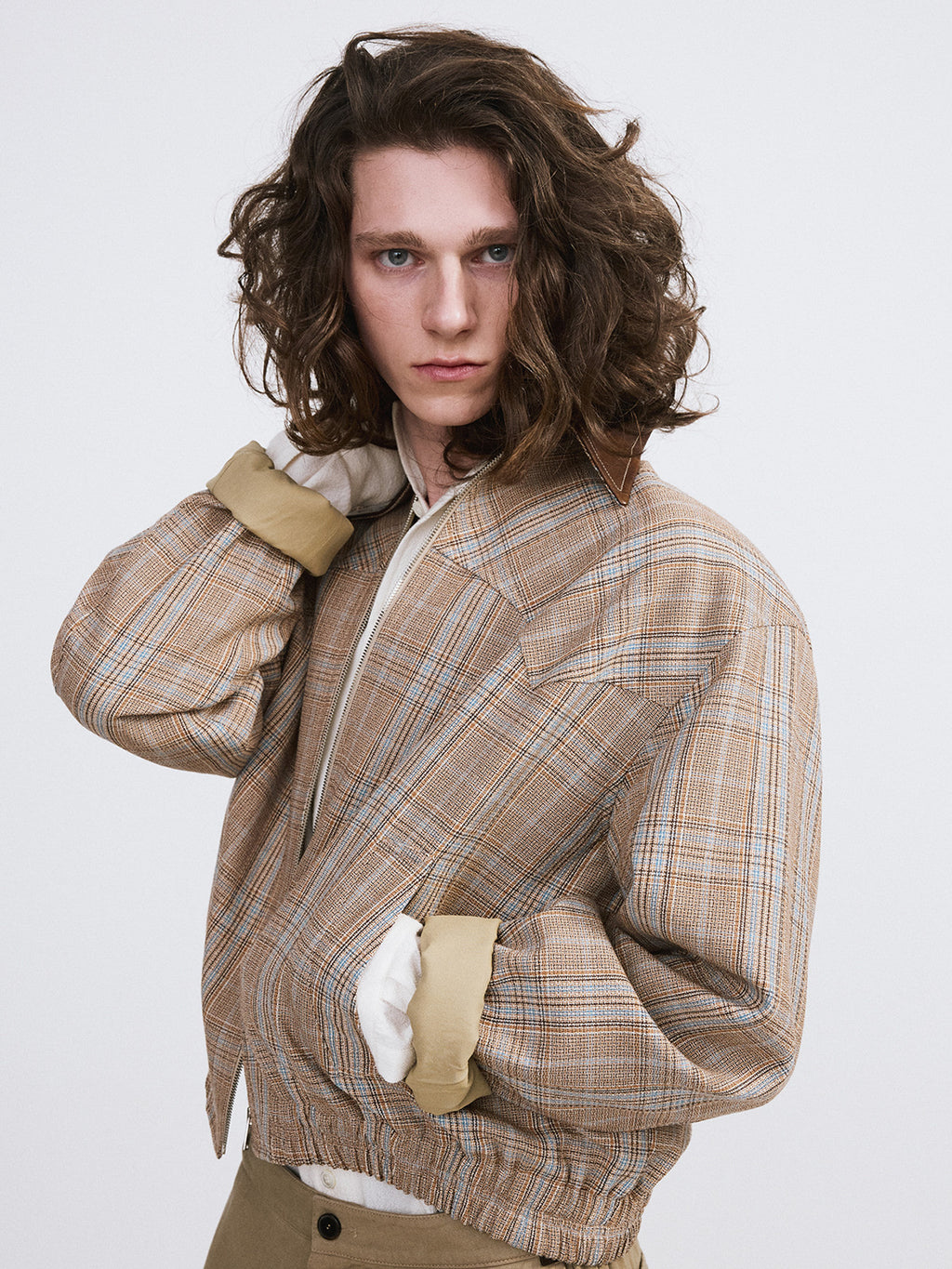 Vintage Check Jumper (Camel)