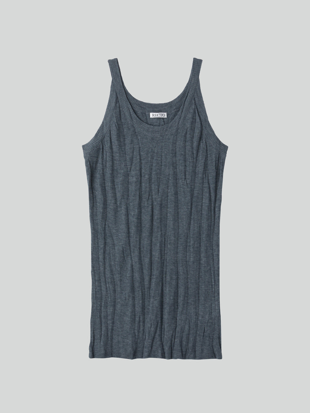 Crease Knit Tank Top (Cool Grey)