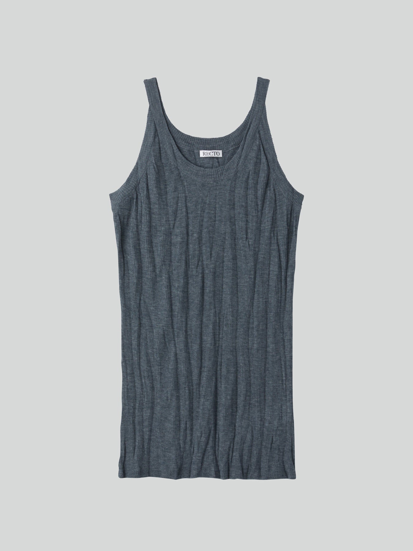 Crease Knit Tank Top (Cool Grey)