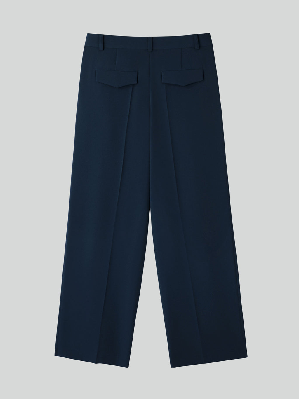 Fluid Tuck Detail Suit Pants (Dark Navy)