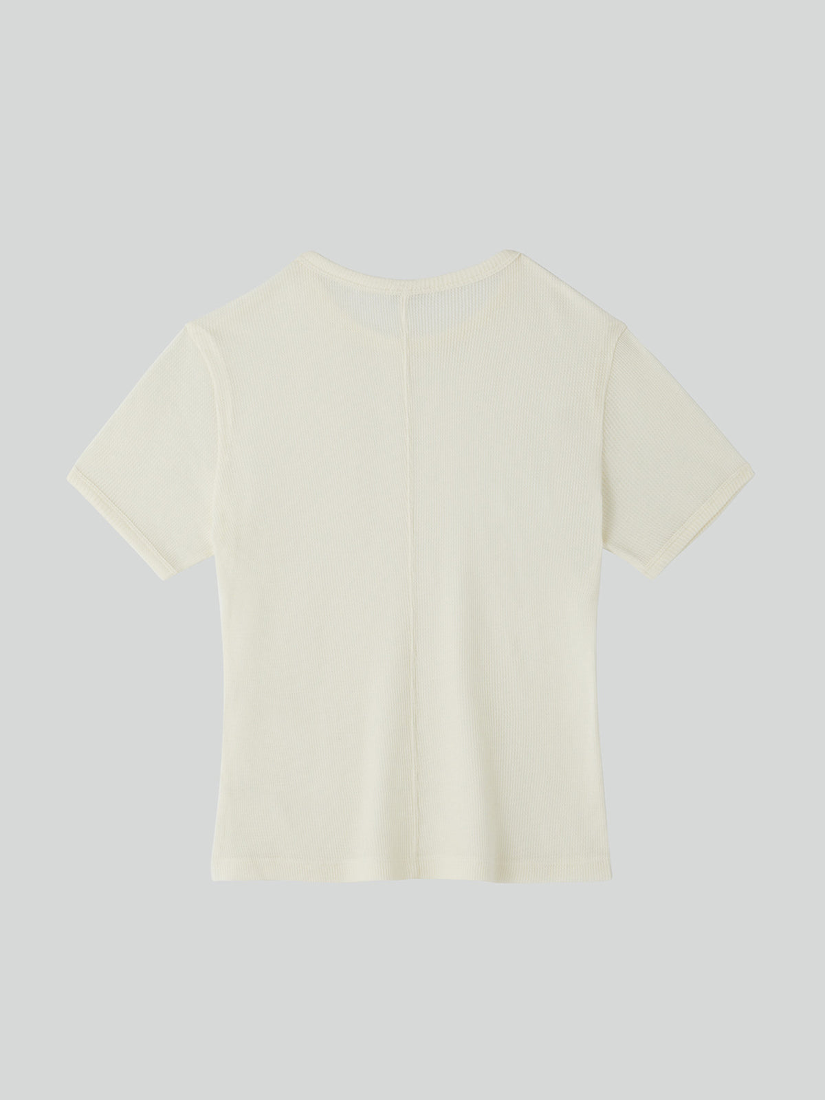 Cashmere Blend Fitted T-Shirt (Cream)