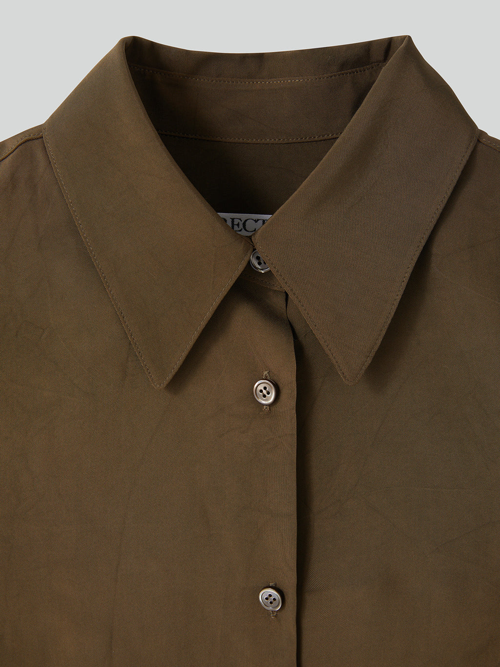 Wrinkled Fluid Blouse (Khaki Brown)