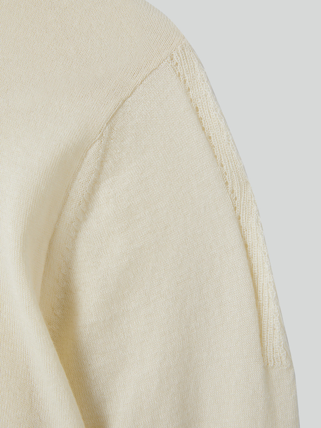 Silk-Cashmere Knit Cardigan (Cream)