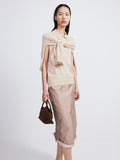 Linen Blend Polo Knit Vest (Oatmeal)